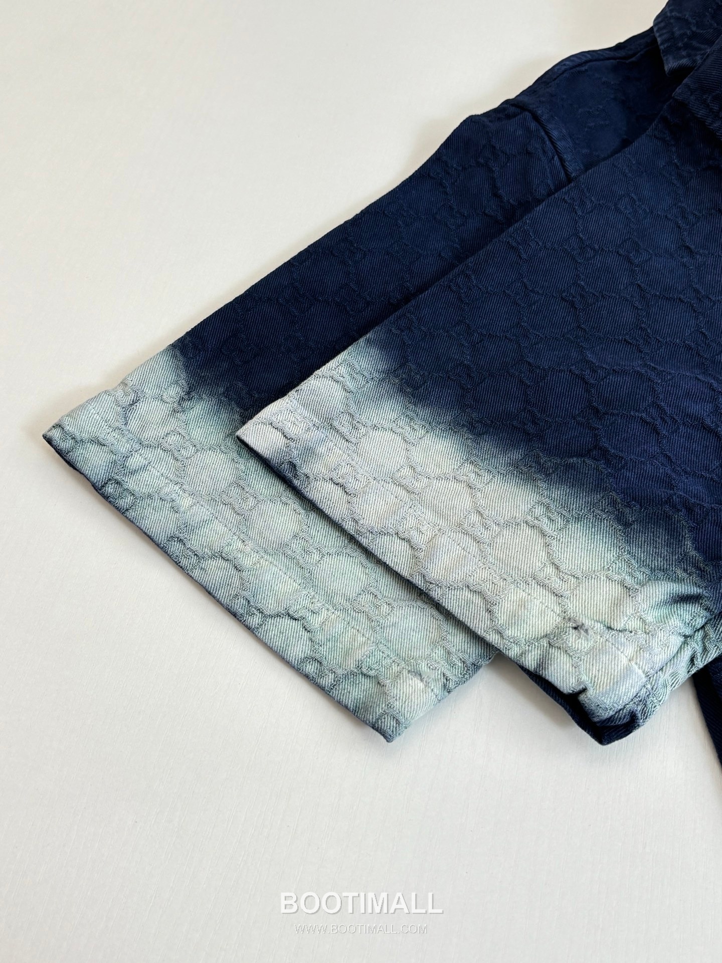 Gucci GG Monogram Gradient Jacquard Denim Short Sleeve Shirt 구찌 GG 모노그램 그라데이션 자카드 데님 반팔 셔츠 10