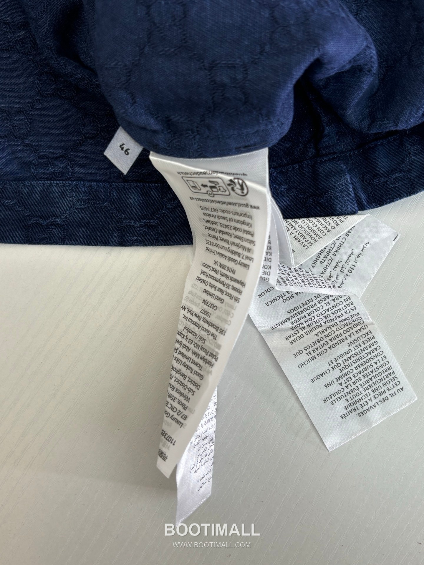 Gucci GG Monogram Gradient Jacquard Denim Short Sleeve Shirt 구찌 GG 모노그램 그라데이션 자카드 데님 반팔 셔츠 12