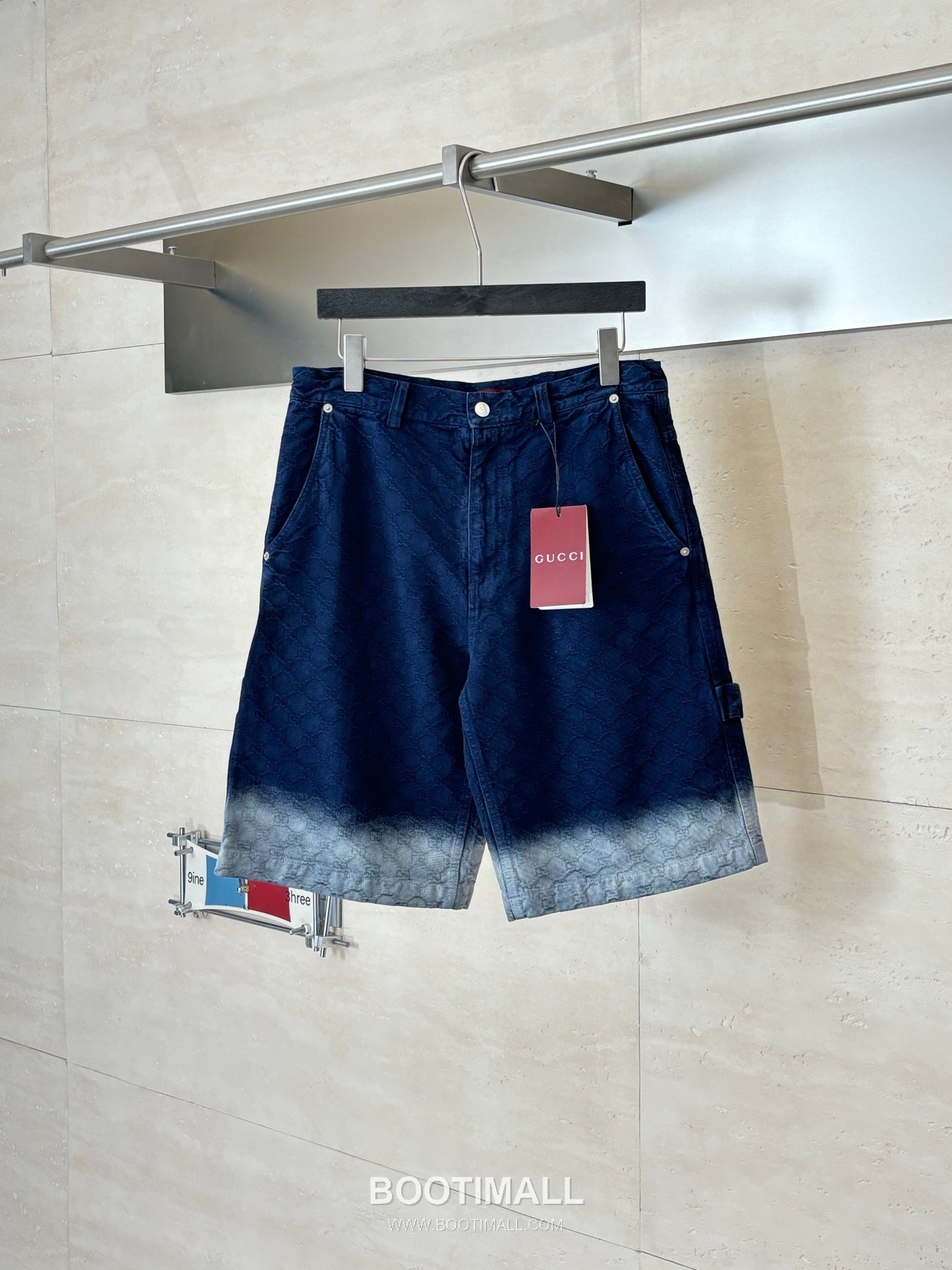Gucci GG Monogram Gradient Jacquard Denim Shorts 구찌 GG 모노그램 그라데이션 자카드 데님 쇼츠 1