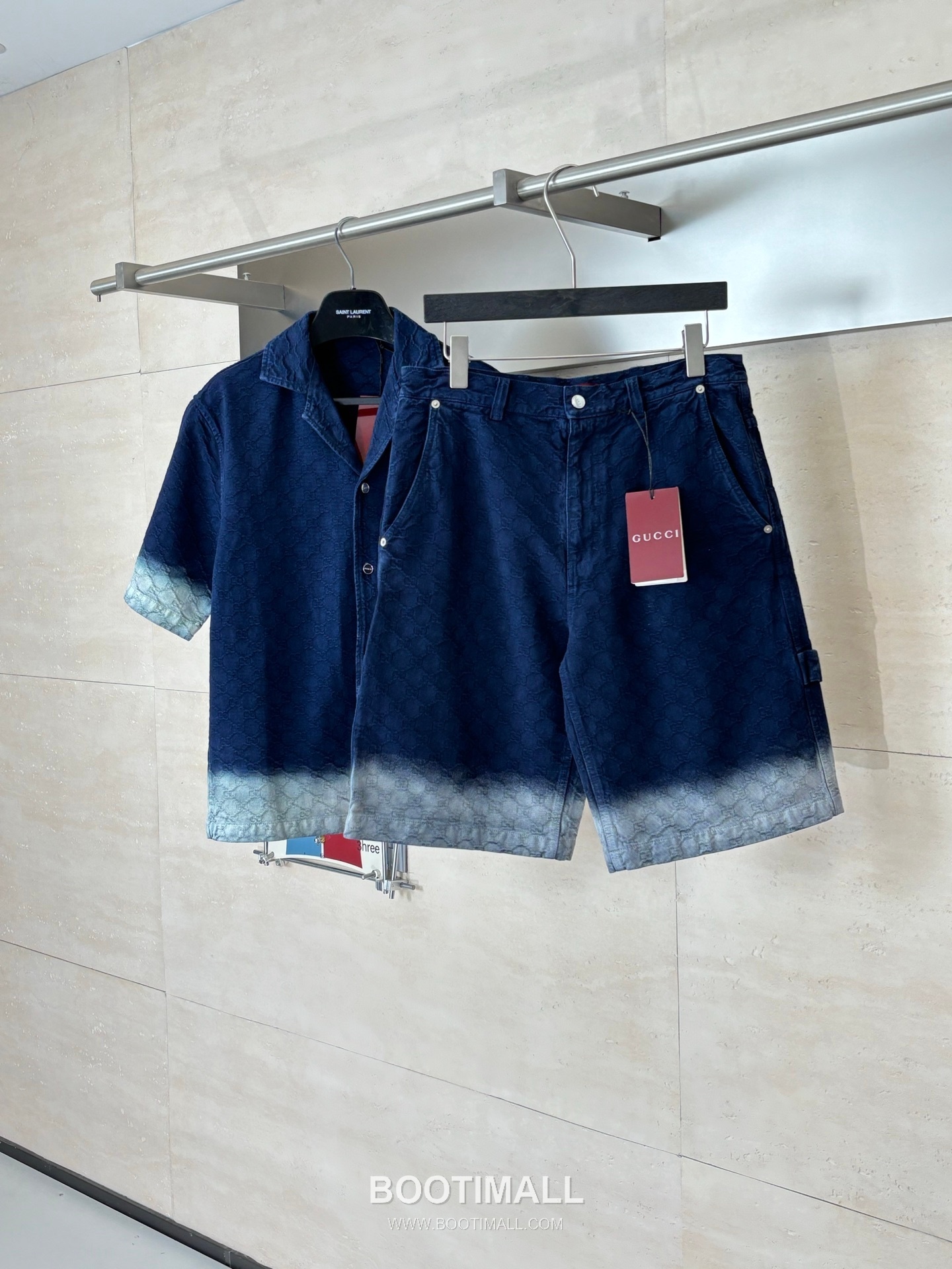 Gucci GG Monogram Gradient Jacquard Denim Shorts 구찌 GG 모노그램 그라데이션 자카드 데님 쇼츠 4