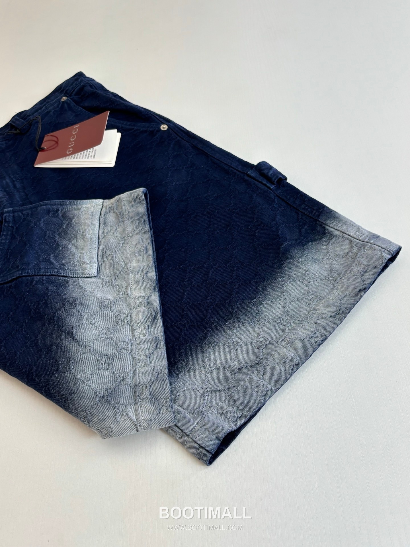 Gucci GG Monogram Gradient Jacquard Denim Shorts 구찌 GG 모노그램 그라데이션 자카드 데님 쇼츠 7