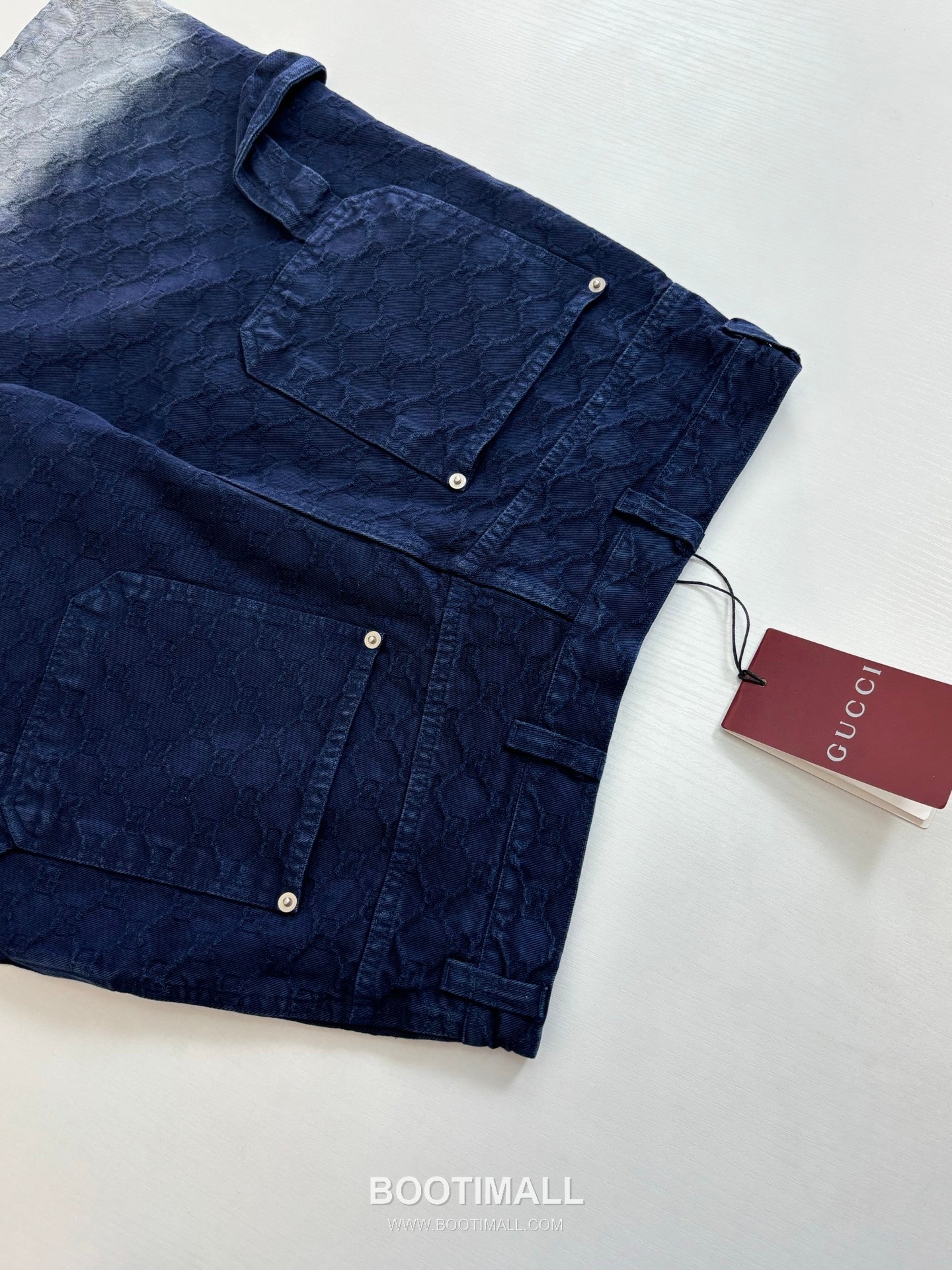 Gucci GG Monogram Gradient Jacquard Denim Shorts 구찌 GG 모노그램 그라데이션 자카드 데님 쇼츠 9