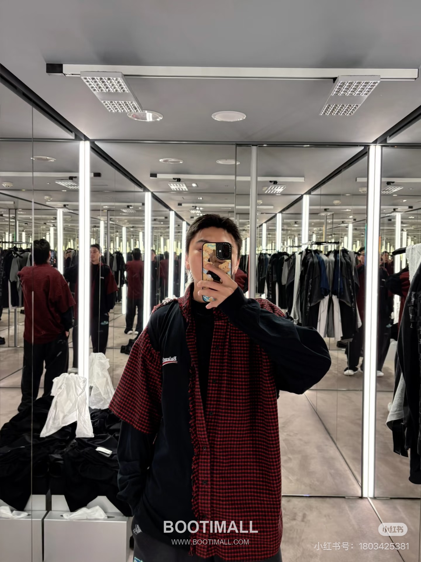 Balenciaga Early Spring Check Patchwork Long Sleeve Shirt 발렌시아가 얼리 스프링 체크 패치워크 롱슬리브 셔츠 5