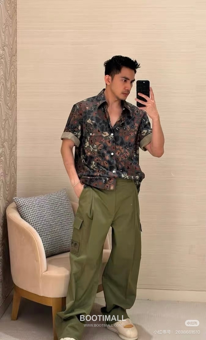 Louis Vuitton FW25 Nigo Printed Poplin Short Sleeve Shirt 루이비통 FW25 니고 프린트 포플린 반팔 셔츠 4