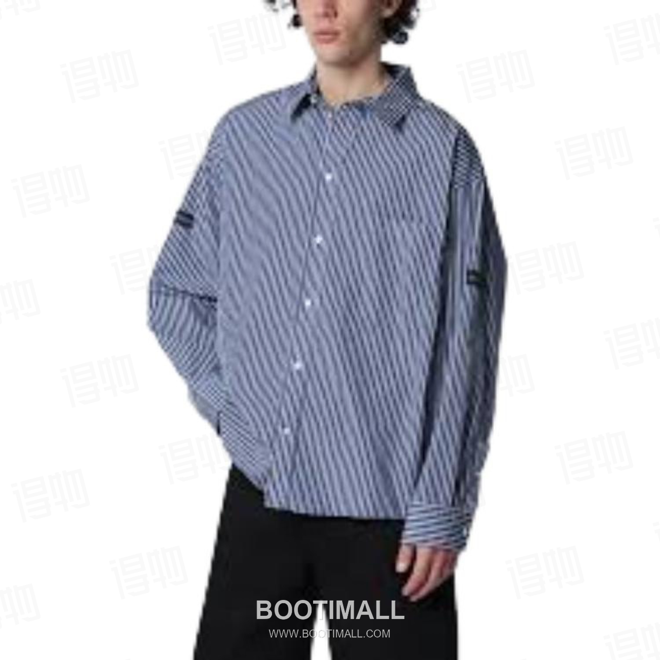 Balenciaga SS26 Sleeve Logo Stripe Check Long Sleeve Shirt 발렌시아가 SS26 슬리브 로고 스트라이프 체크 롱슬리브 셔츠 2