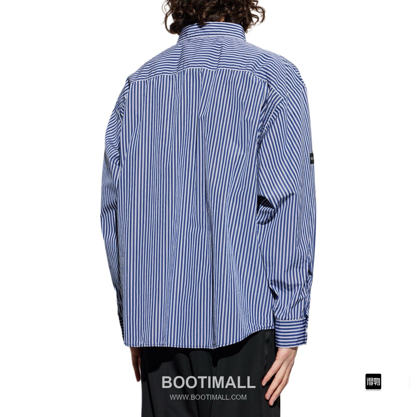 Balenciaga SS26 Sleeve Logo Stripe Check Long Sleeve Shirt 발렌시아가 SS26 슬리브 로고 스트라이프 체크 롱슬리브 셔츠 3