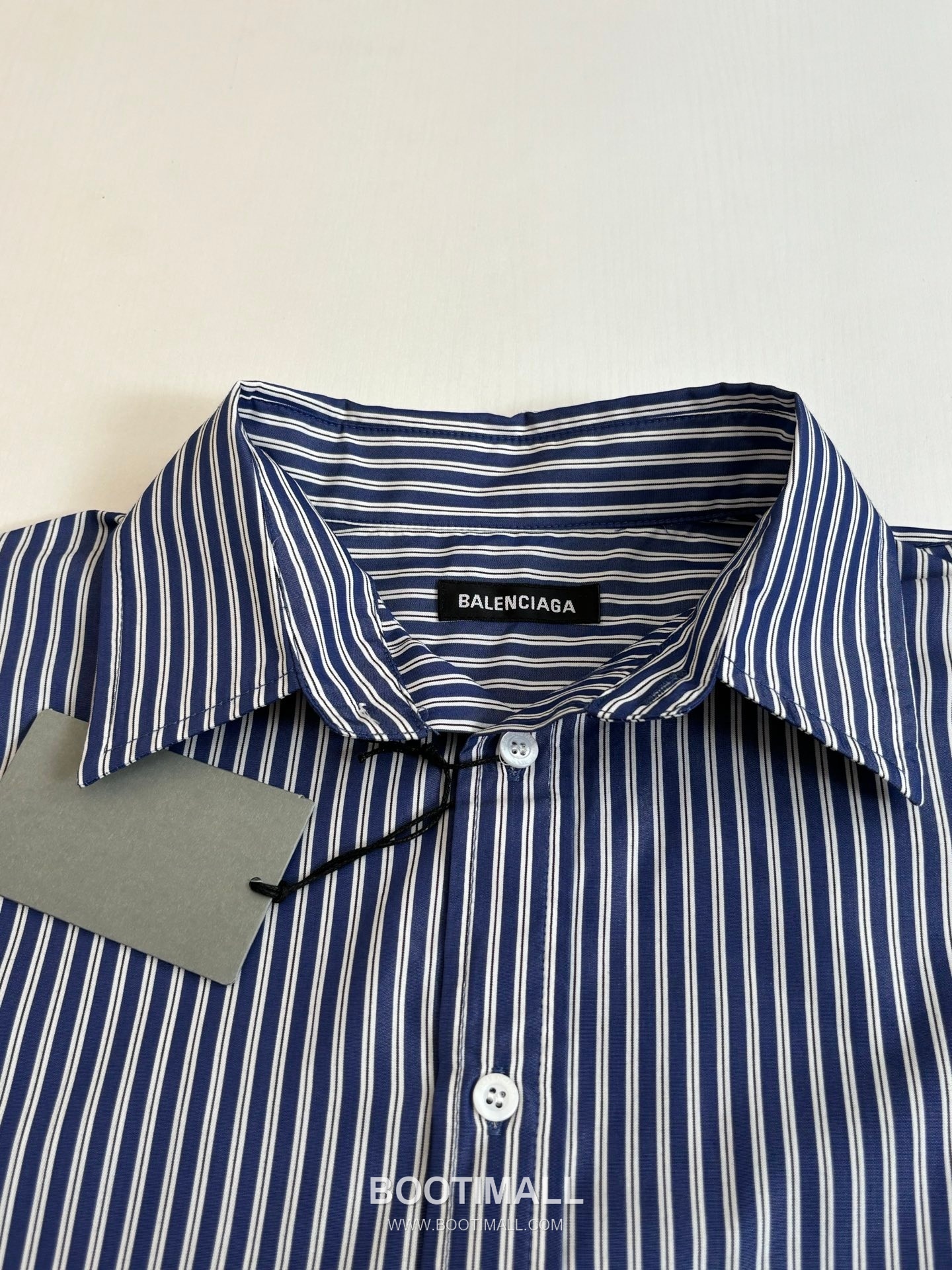 Balenciaga SS26 Sleeve Logo Stripe Check Long Sleeve Shirt 발렌시아가 SS26 슬리브 로고 스트라이프 체크 롱슬리브 셔츠 7