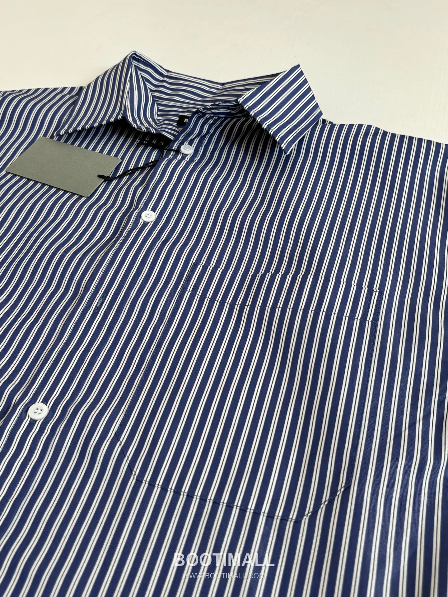 Balenciaga SS26 Sleeve Logo Stripe Check Long Sleeve Shirt 발렌시아가 SS26 슬리브 로고 스트라이프 체크 롱슬리브 셔츠 8