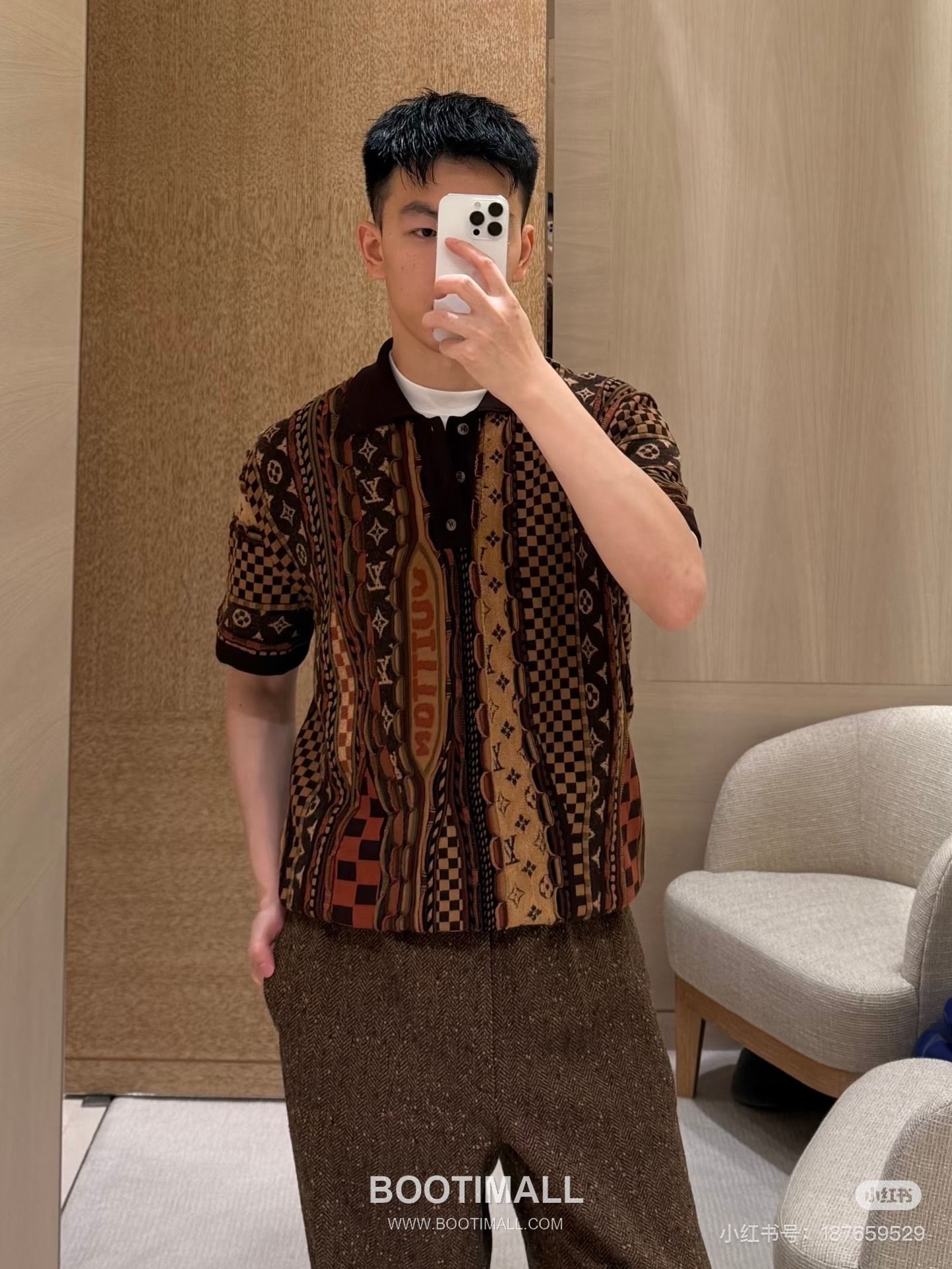 Louis Vuitton FW25 Nigo Monogram Intarsia Knit Polo Short Sleeve 루이비통 FW25 니고 모노그램 인타르시아 니트 폴로 반팔 1