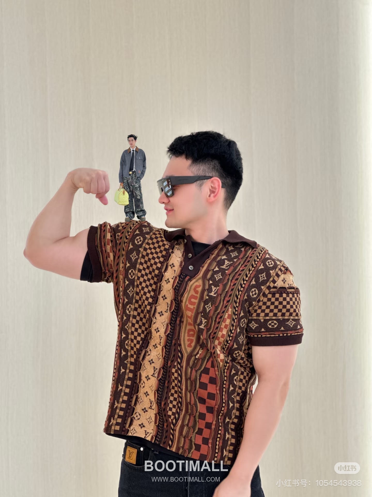 Louis Vuitton FW25 Nigo Monogram Intarsia Knit Polo Short Sleeve 루이비통 FW25 니고 모노그램 인타르시아 니트 폴로 반팔 3