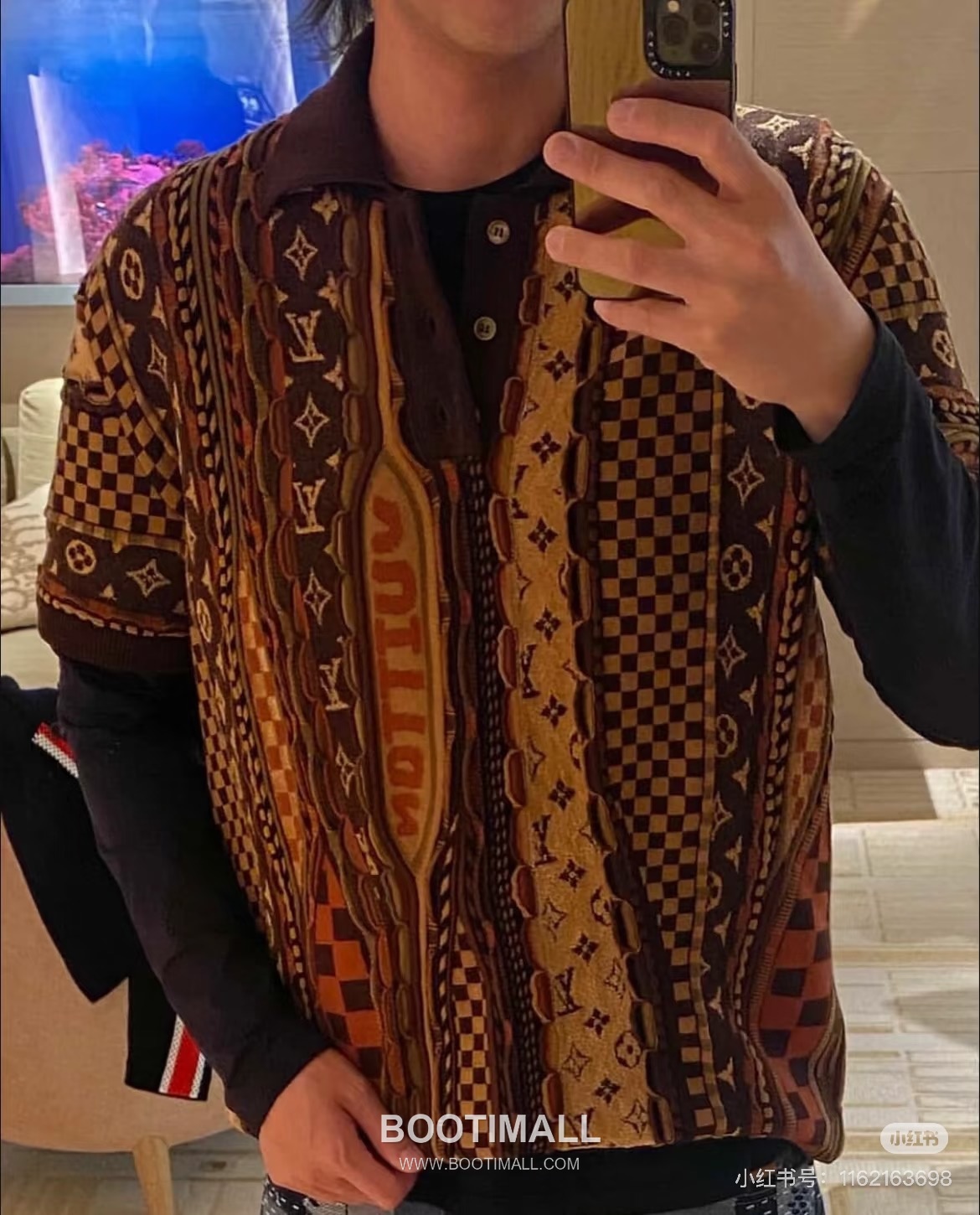 Louis Vuitton FW25 Nigo Monogram Intarsia Knit Polo Short Sleeve 루이비통 FW25 니고 모노그램 인타르시아 니트 폴로 반팔 6