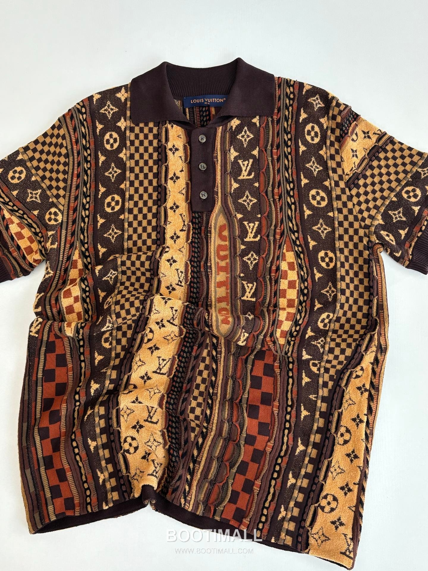 Louis Vuitton FW25 Nigo Monogram Intarsia Knit Polo Short Sleeve 루이비통 FW25 니고 모노그램 인타르시아 니트 폴로 반팔 12