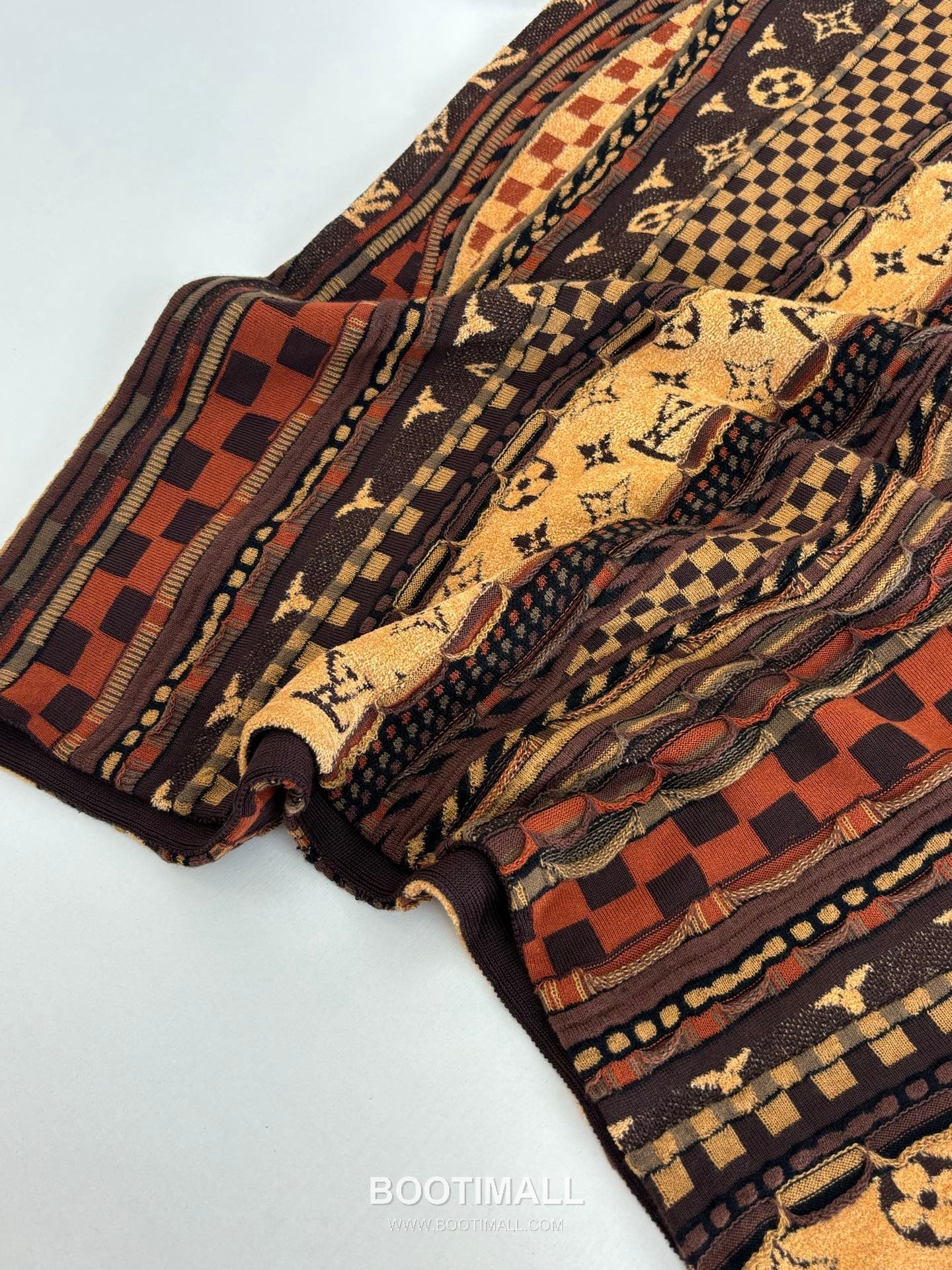 Louis Vuitton FW25 Nigo Monogram Intarsia Knit Polo Short Sleeve 루이비통 FW25 니고 모노그램 인타르시아 니트 폴로 반팔 14