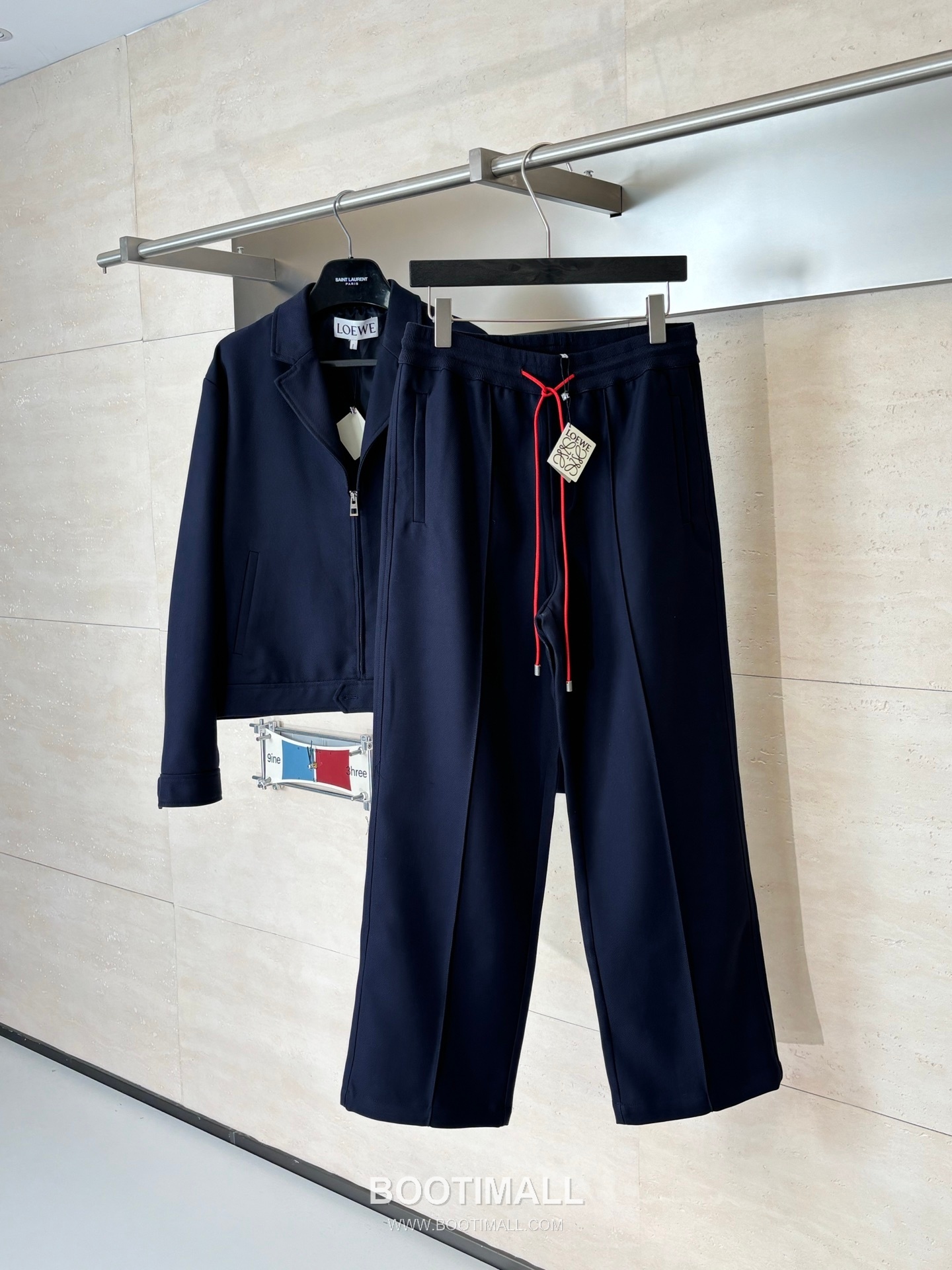 Loewe SS26 Contrast Embroidered Straight Leg Trousers 로에베 SS26 컬러블록 자수 스트레이트 팬츠 4