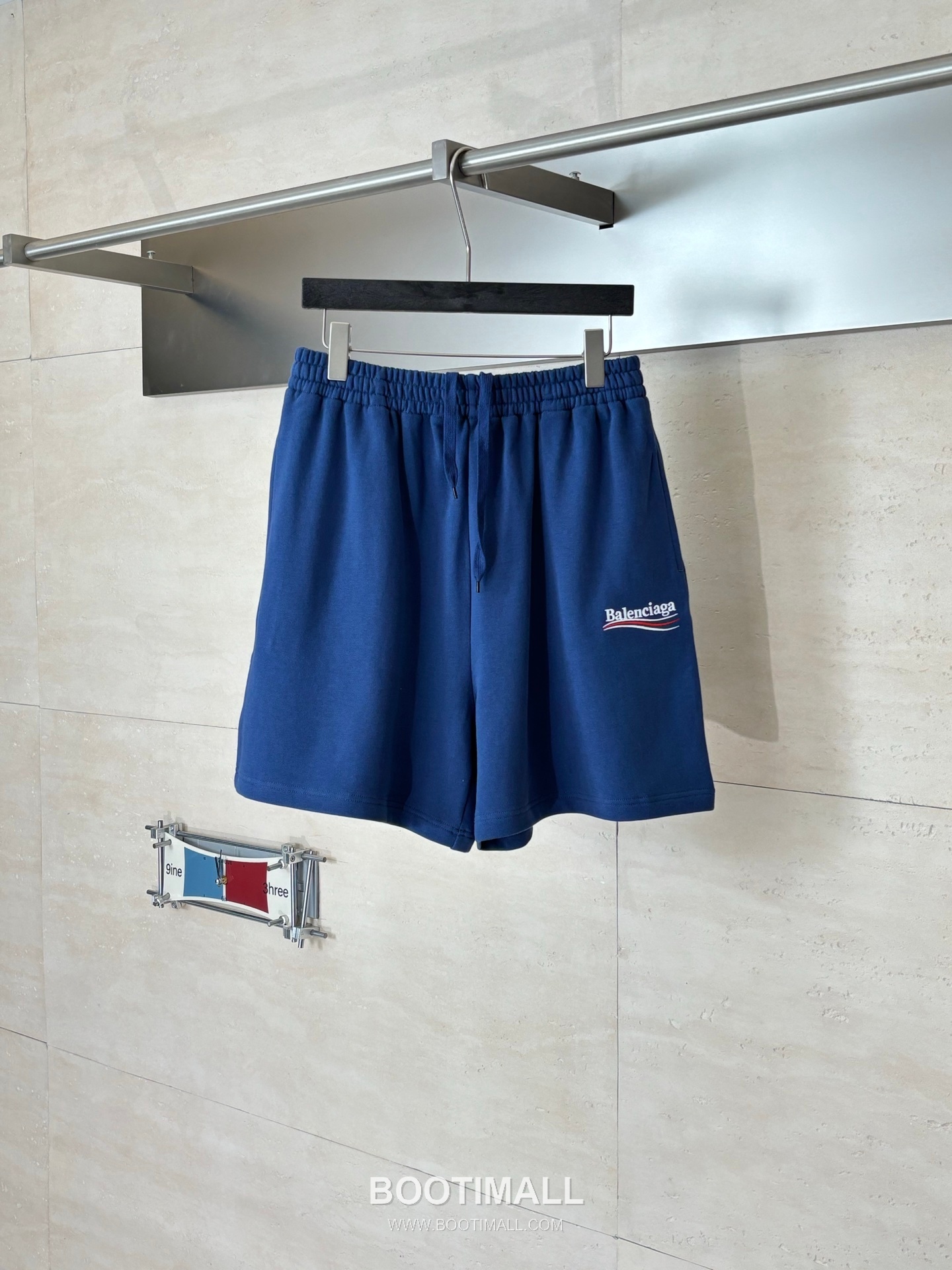 Balenciaga Logo Embroidered Cotton Sweat Shorts 발렌시아가 로고 자수 코튼 스웨트 쇼츠 1