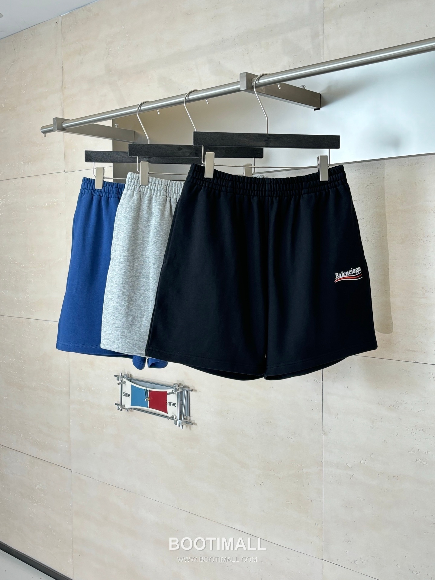 Balenciaga Logo Embroidered Cotton Sweat Shorts 발렌시아가 로고 자수 코튼 스웨트 쇼츠 13