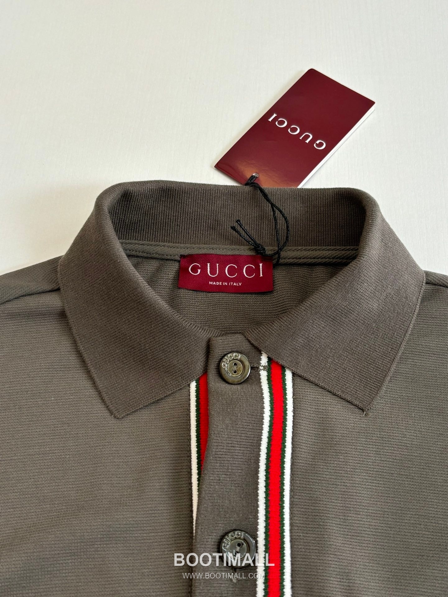 Gucci FW25 Web Stripe Embroidered Cotton Polo Short Sleeve Cardigan 구찌 FW25 웹 스트라이프 자수 코튼 폴로 반팔 가디건 10