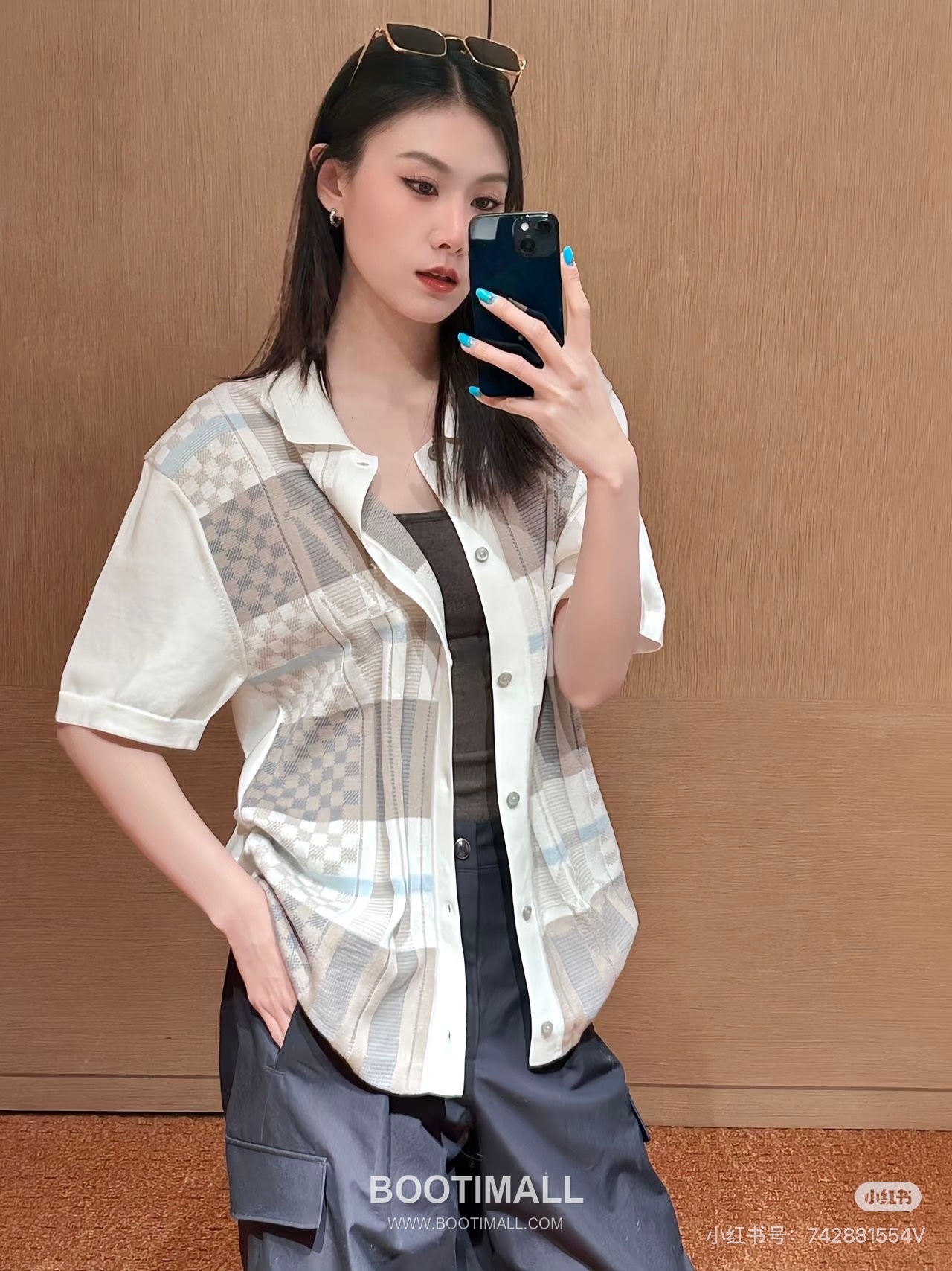 Louis Vuitton SS26 Damier Monogram Jacquard Knit Short Sleeve Shirt 루이비통 SS26 다미에 모노그램 자카드 니트 반팔 셔츠 3