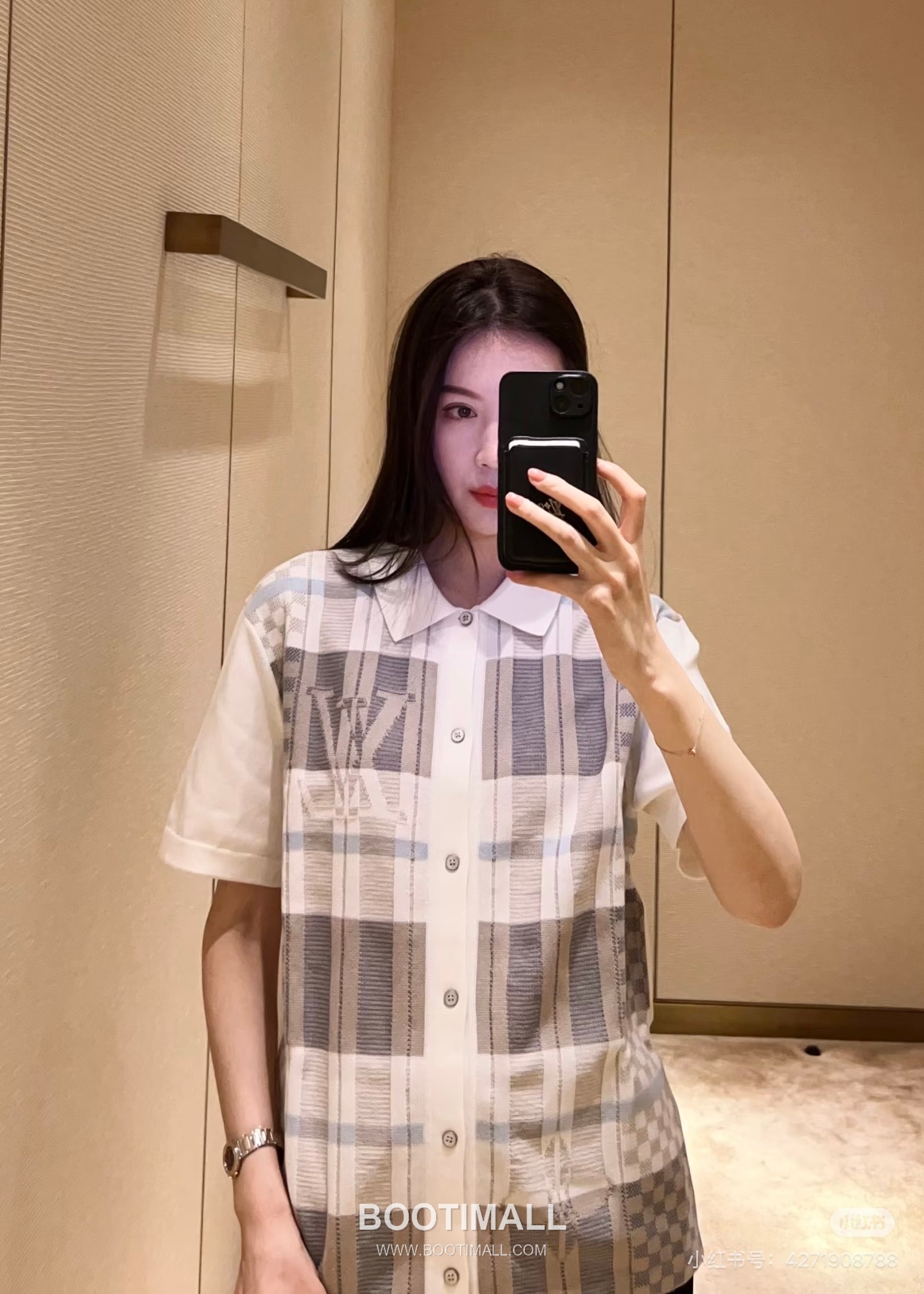 Louis Vuitton SS26 Damier Monogram Jacquard Knit Short Sleeve Shirt 루이비통 SS26 다미에 모노그램 자카드 니트 반팔 셔츠 4