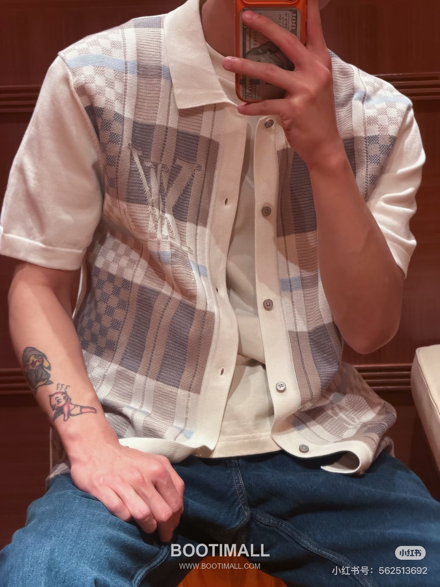 Louis Vuitton SS26 Damier Monogram Jacquard Knit Short Sleeve Shirt 루이비통 SS26 다미에 모노그램 자카드 니트 반팔 셔츠 5