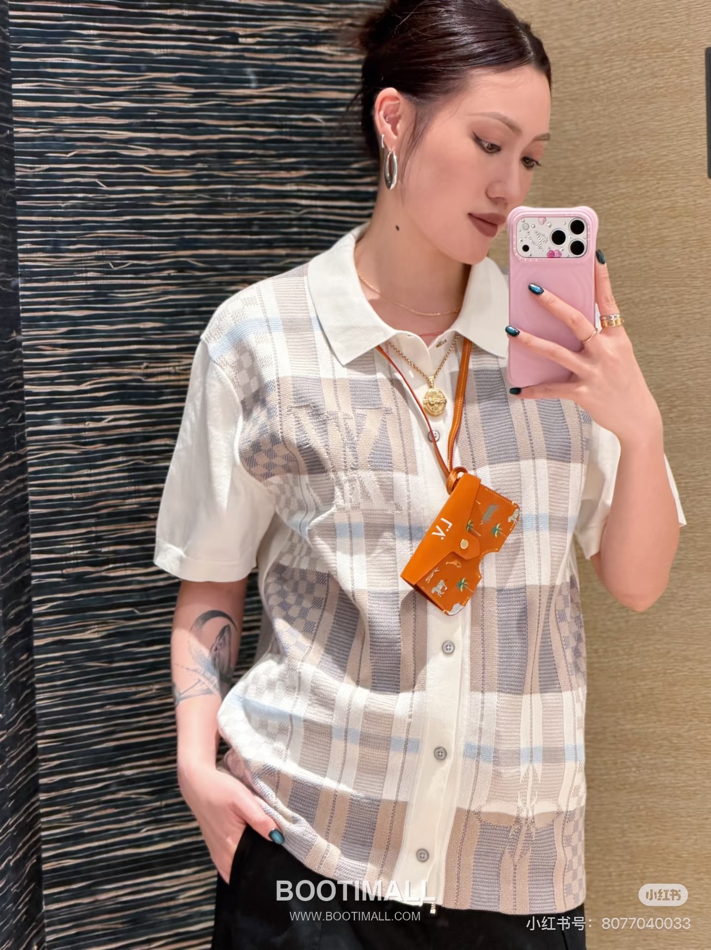 Louis Vuitton SS26 Damier Monogram Jacquard Knit Short Sleeve Shirt 루이비통 SS26 다미에 모노그램 자카드 니트 반팔 셔츠 6