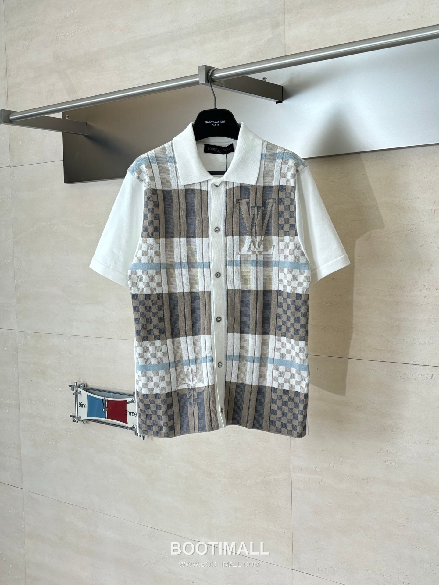 Louis Vuitton SS26 Damier Monogram Jacquard Knit Short Sleeve Shirt 루이비통 SS26 다미에 모노그램 자카드 니트 반팔 셔츠 7