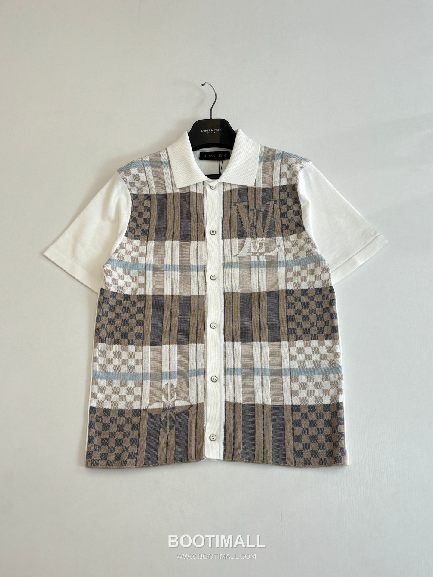 Louis Vuitton SS26 Damier Monogram Jacquard Knit Short Sleeve Shirt 루이비통 SS26 다미에 모노그램 자카드 니트 반팔 셔츠 9