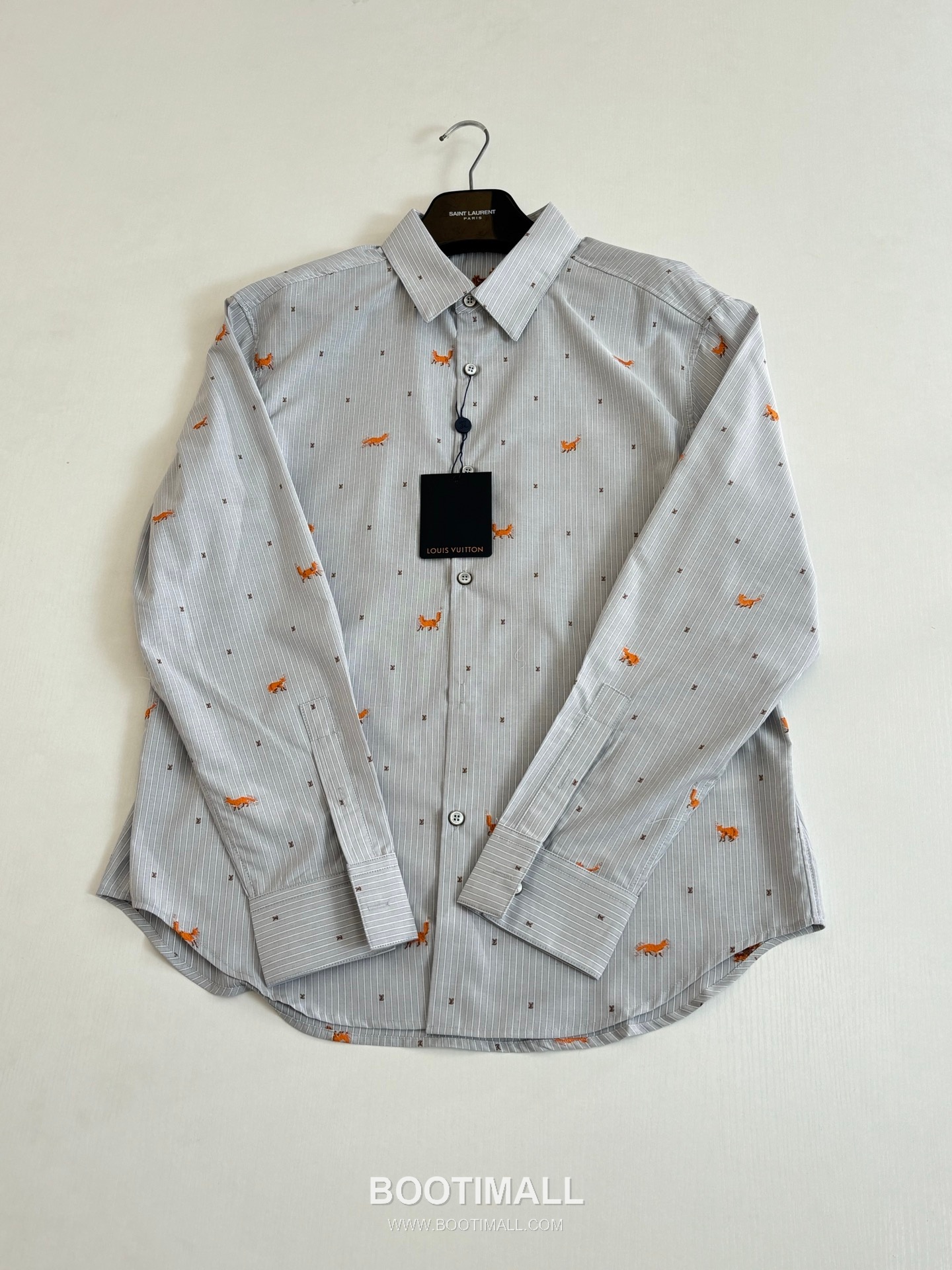 Louis Vuitton FW25 Striped Fox Embroidered Long Sleeve Shirt 루이비통 FW25 스트라이프 폭스 자수 롱슬리브 셔츠 8