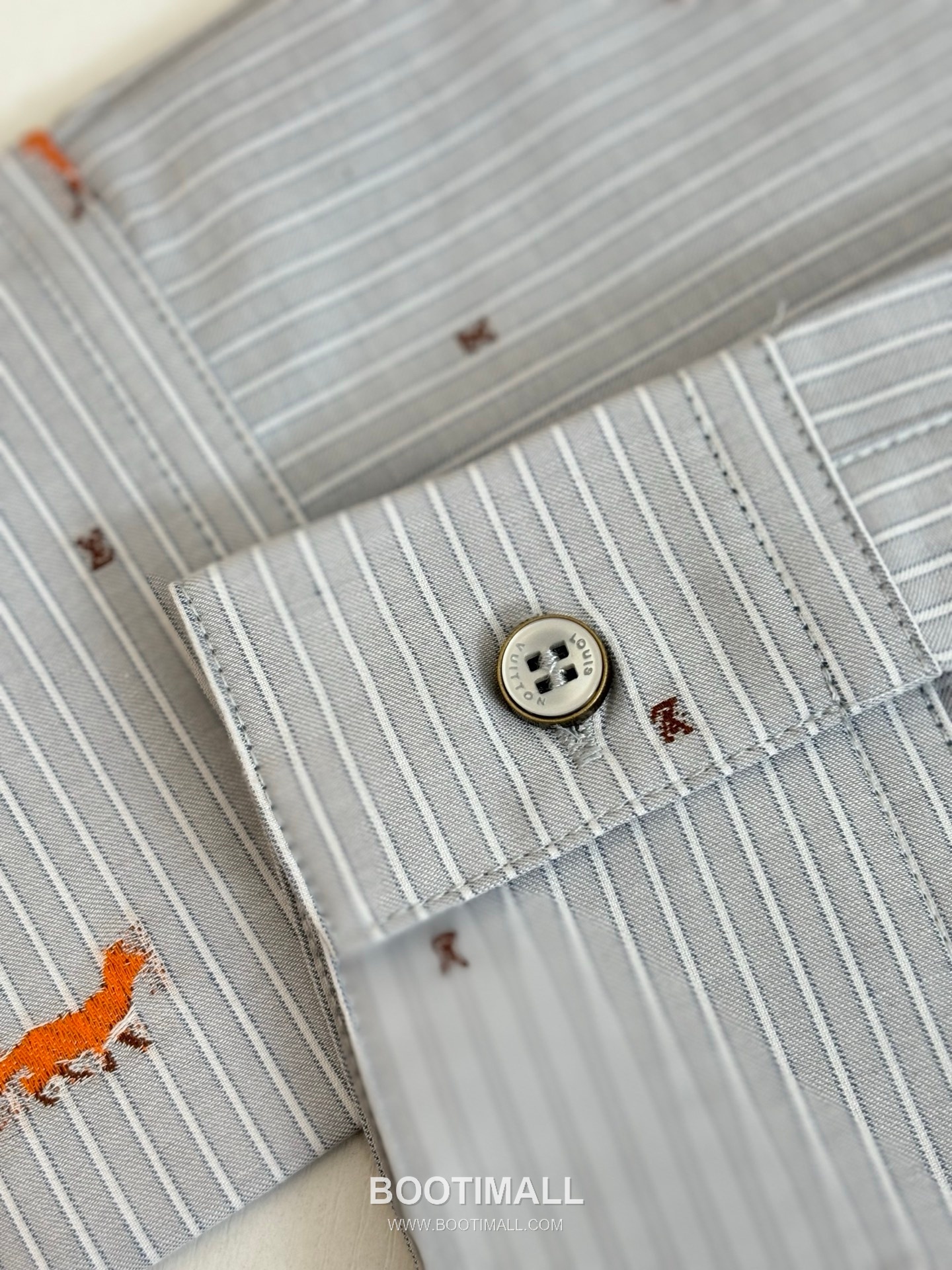 Louis Vuitton FW25 Striped Fox Embroidered Long Sleeve Shirt 루이비통 FW25 스트라이프 폭스 자수 롱슬리브 셔츠 14