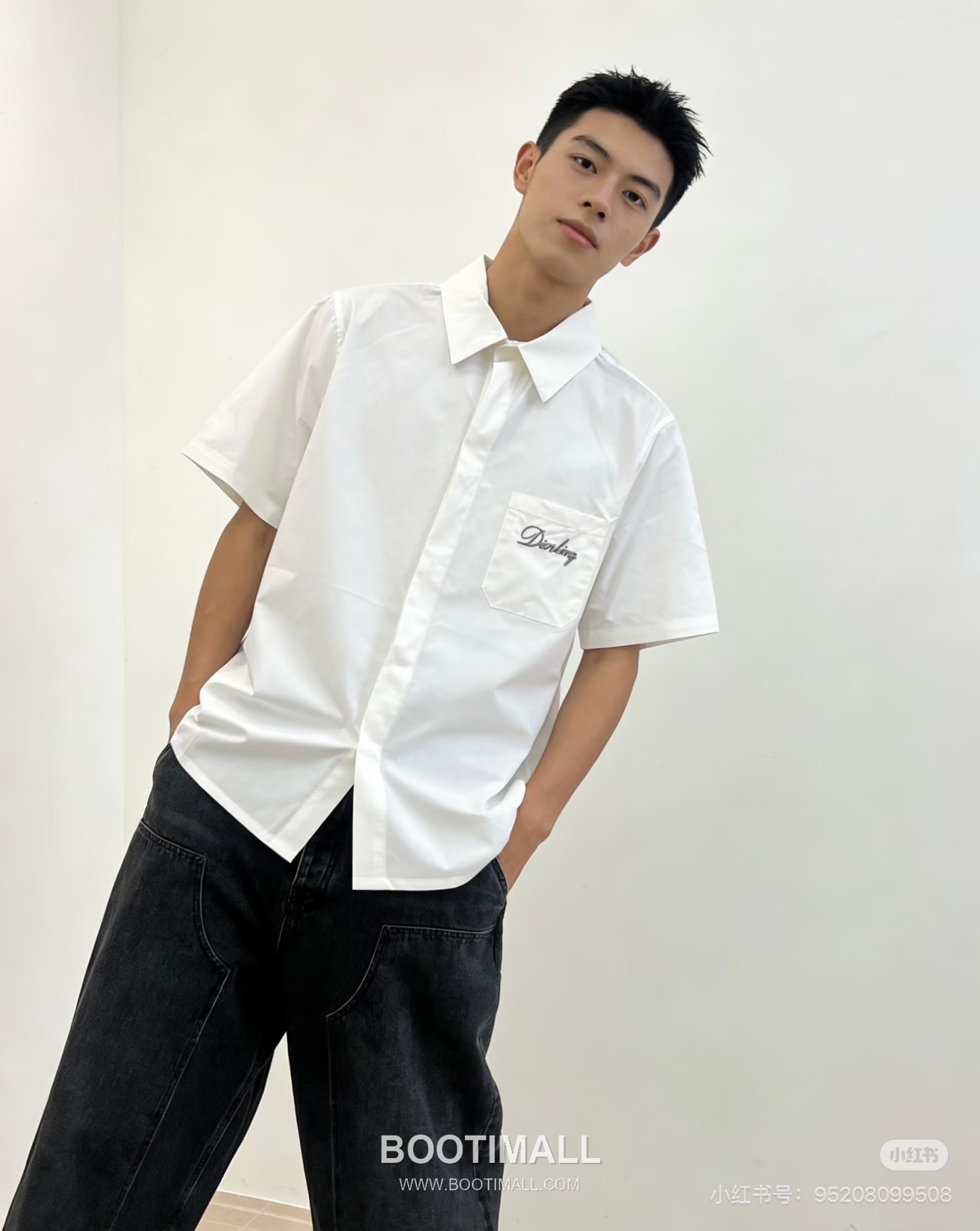 Dior FW25 Logo Embroidered Cotton Short Sleeve Shirt 디올 FW25 로고 자수 코튼 반팔 셔츠 5