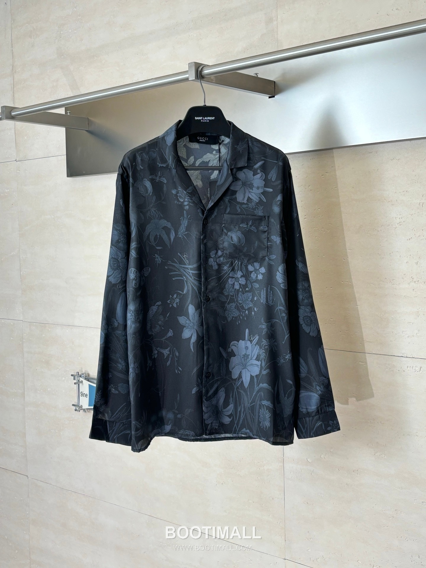 Gucci SS26 Butterfly Floral Print Poplin Long Sleeve Shirt 구찌 SS26 버터플라이 플로럴 프린트 포플린 롱슬리브 셔츠 5