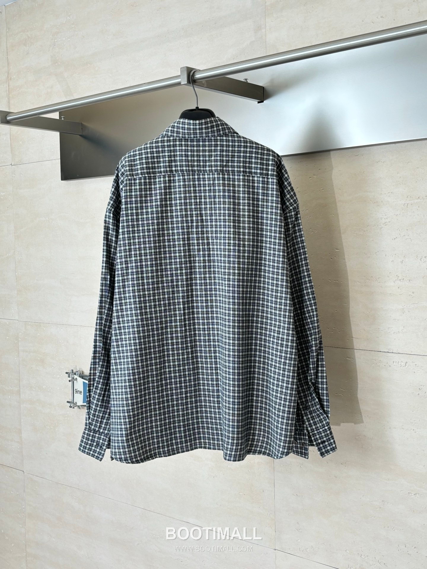 Acne Studios Pocket Logo Check Contrast Collar Shirt 아크네 스튜디오 포켓 로고 체크 배색 카라 셔츠 8