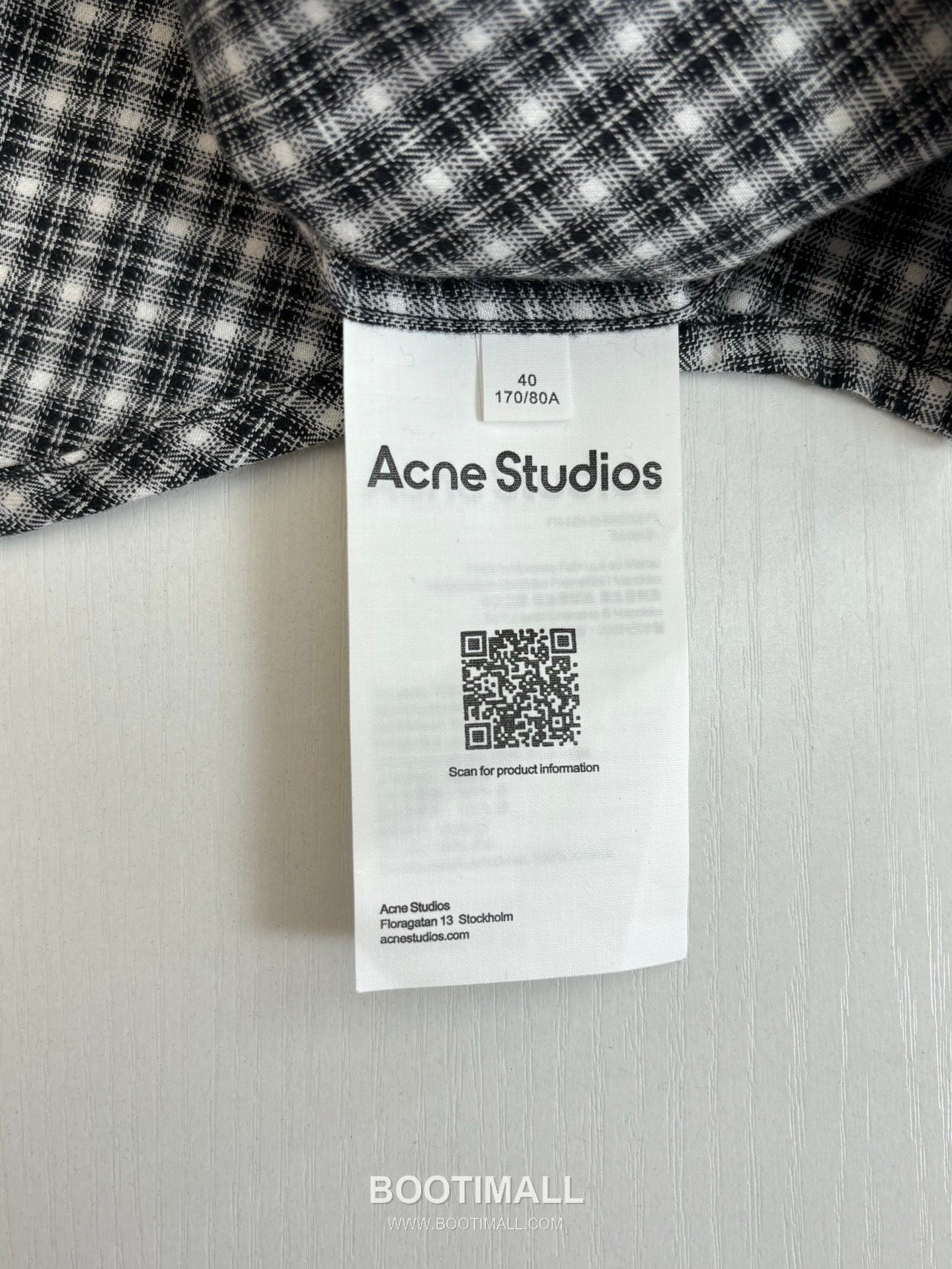 Acne Studios Pocket Logo Check Contrast Collar Shirt 아크네 스튜디오 포켓 로고 체크 배색 카라 셔츠 15