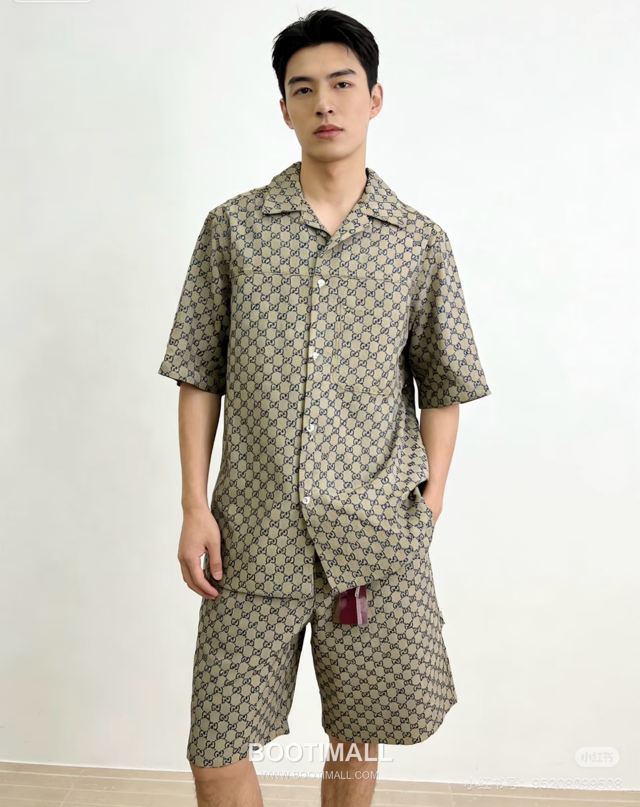 Gucci GG Monogram Jacquard Short Sleeve Shirt 구찌 더블 G 모노그램 자카드 반팔 셔츠 1