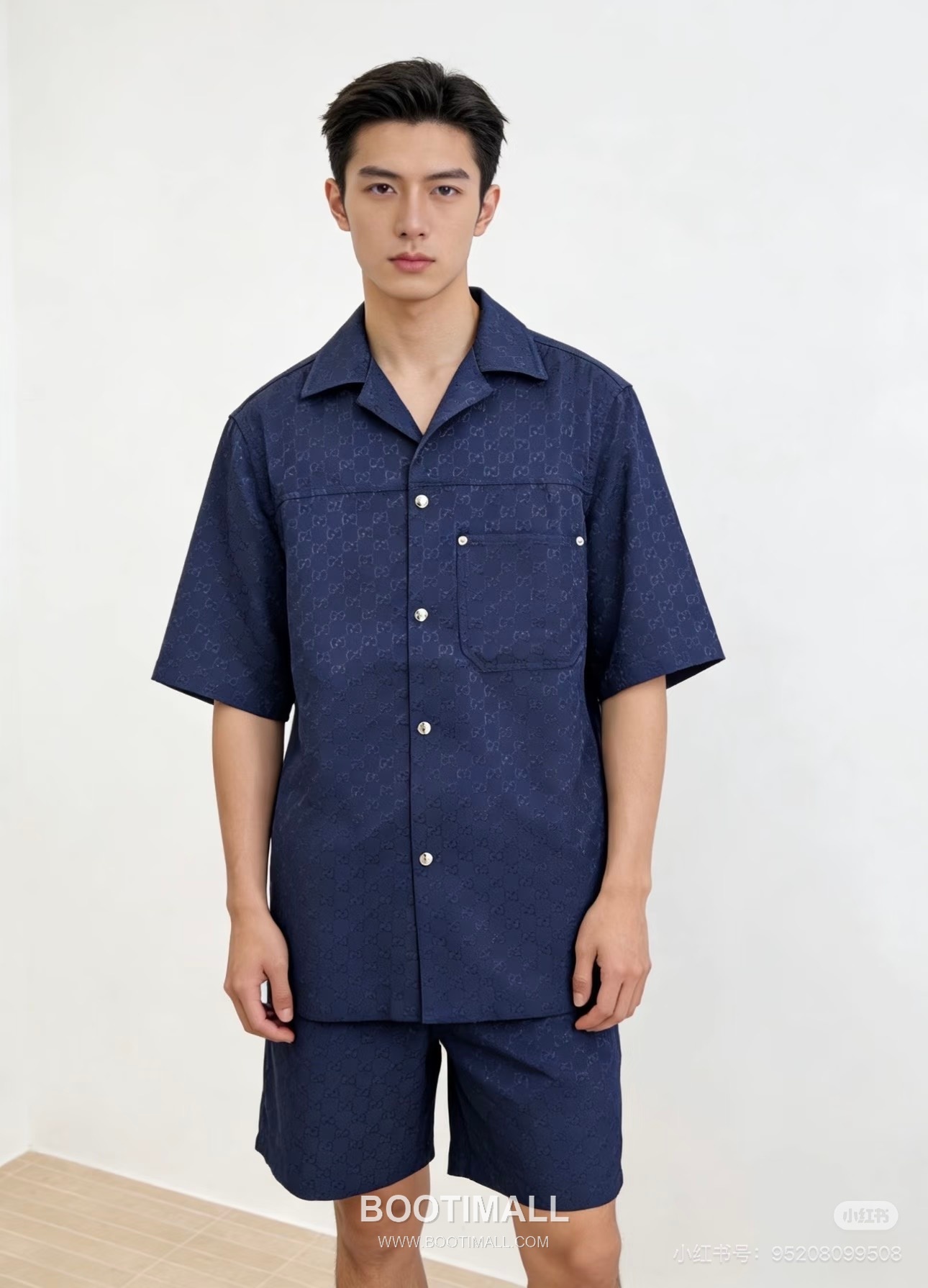 Gucci GG Monogram Jacquard Short Sleeve Shirt 구찌 더블 G 모노그램 자카드 반팔 셔츠 1