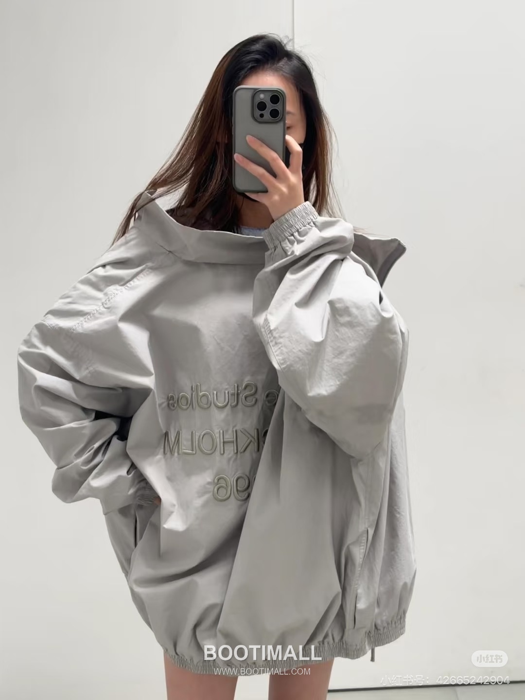 Acne Studios 1996 Embroidered Trench Polyester Windbreaker 아크네스튜디오 1996 자수 트렌치 폴리에스터 바람막이 1