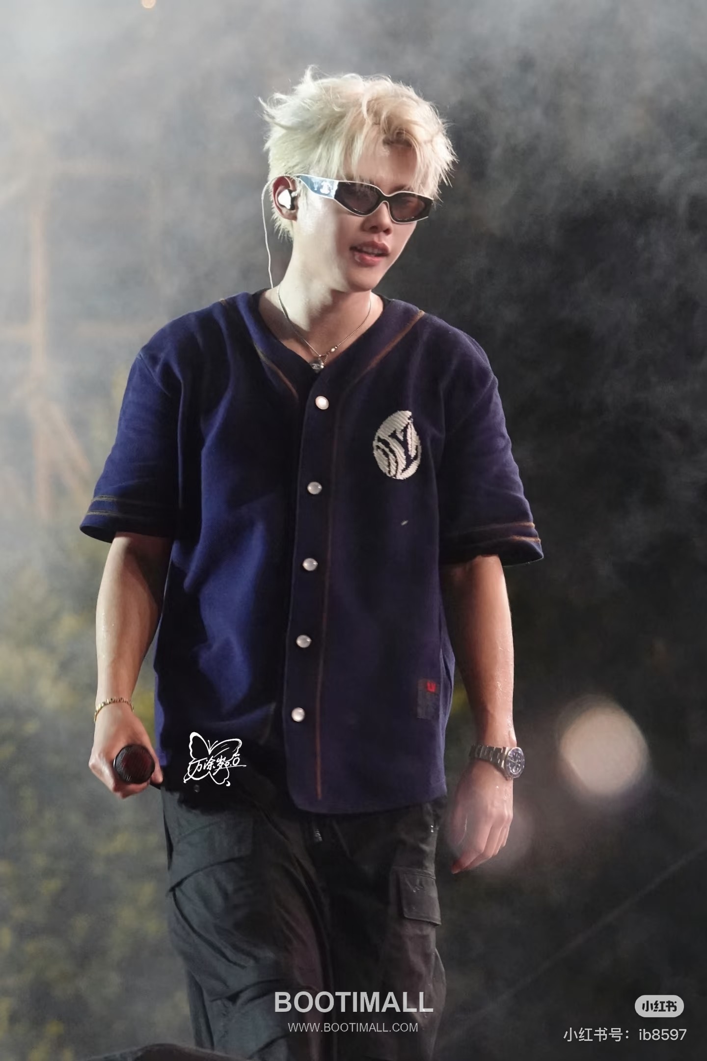 Louis Vuitton x Nigo Embroidered Logo Knit Baseball Shirt 루이비통 니고 협업 자수 로고 니트 베이스볼 반팔 셔츠 7