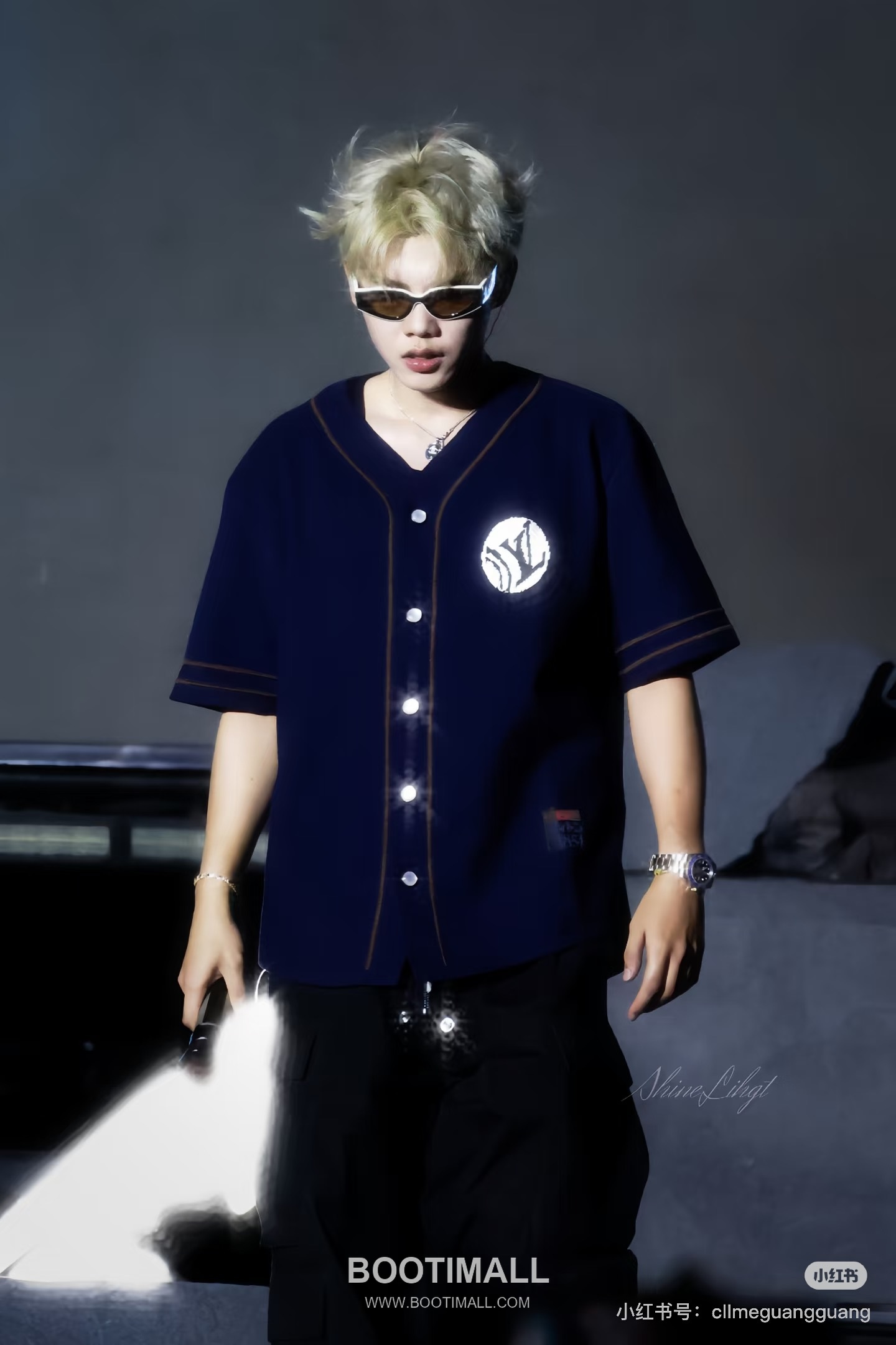 Louis Vuitton x Nigo Embroidered Logo Knit Baseball Shirt 루이비통 니고 협업 자수 로고 니트 베이스볼 반팔 셔츠 9