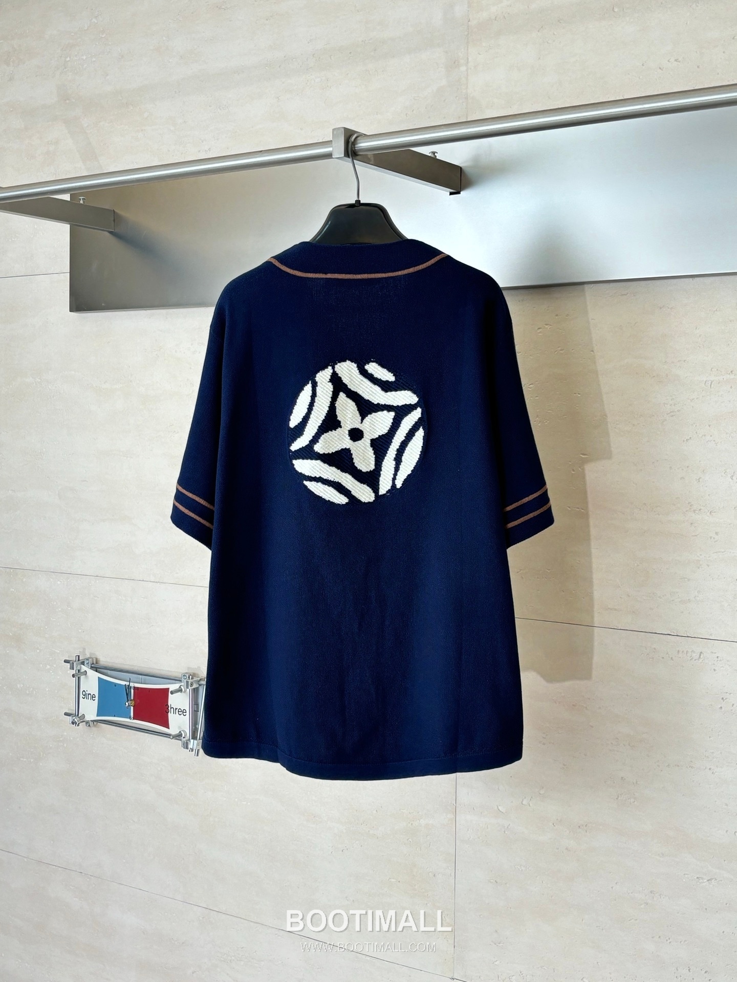 Louis Vuitton x Nigo Embroidered Logo Knit Baseball Shirt 루이비통 니고 협업 자수 로고 니트 베이스볼 반팔 셔츠 11