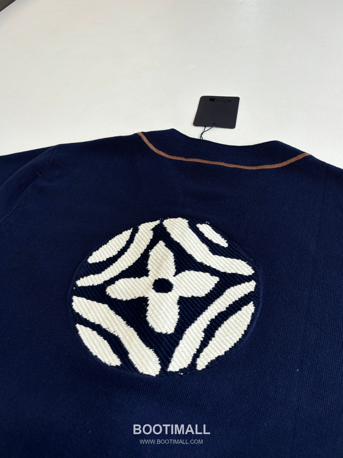 Louis Vuitton x Nigo Embroidered Logo Knit Baseball Shirt 루이비통 니고 협업 자수 로고 니트 베이스볼 반팔 셔츠 19