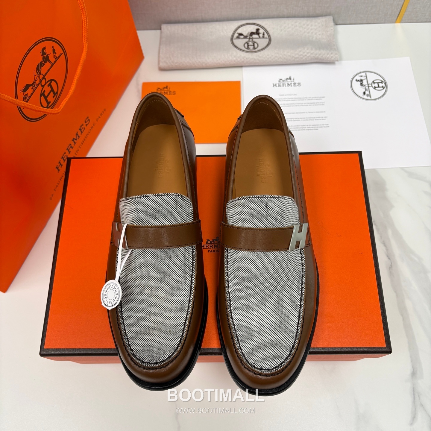 ## 신발 제품 스펙 분석
Hermès Milton Leather Loafers 에르메스 밀턴 레더 로퍼 1