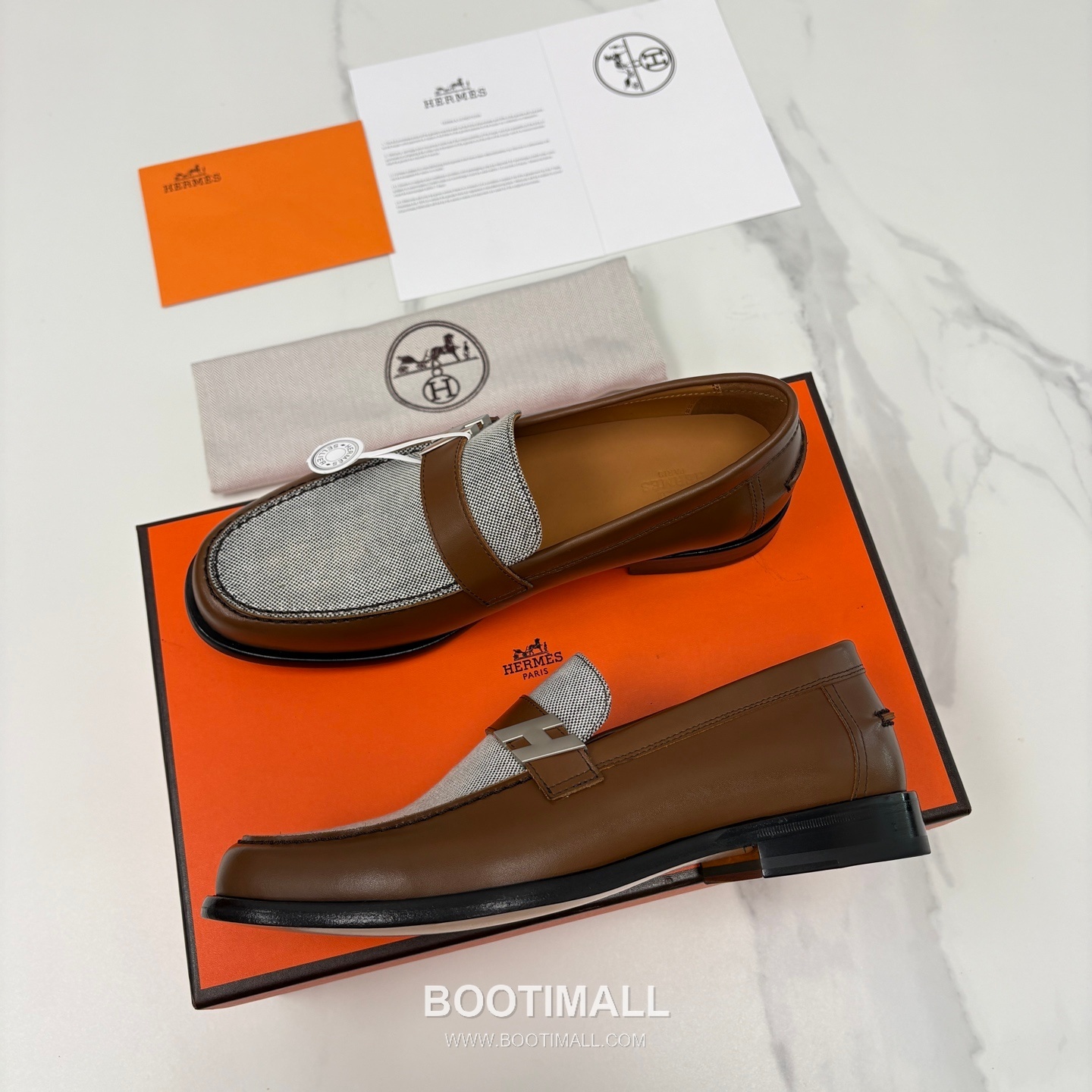 ## 신발 제품 스펙 분석
Hermès Milton Leather Loafers 에르메스 밀턴 레더 로퍼 2