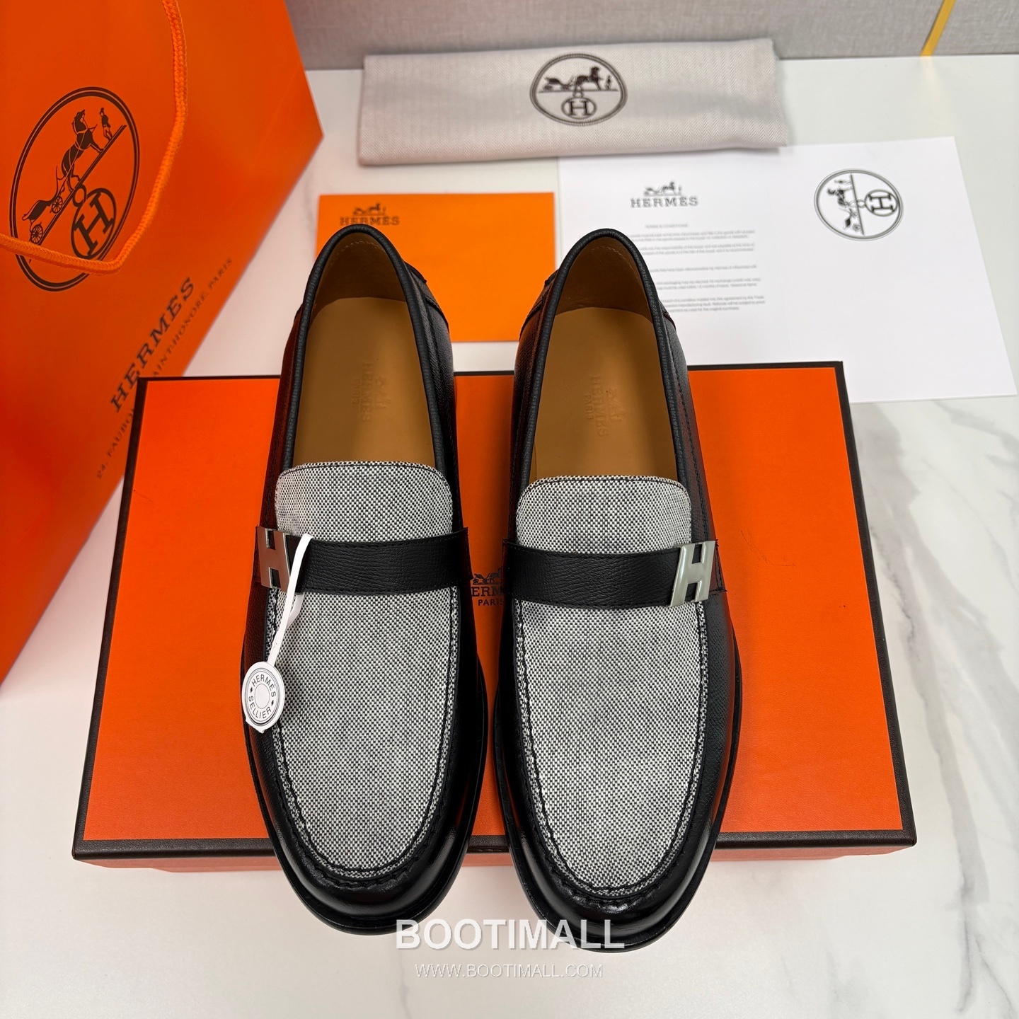 ## 신발 제품 스펙 분석
Hermès Milton Leather Loafers 에르메스 밀턴 레더 로퍼 1