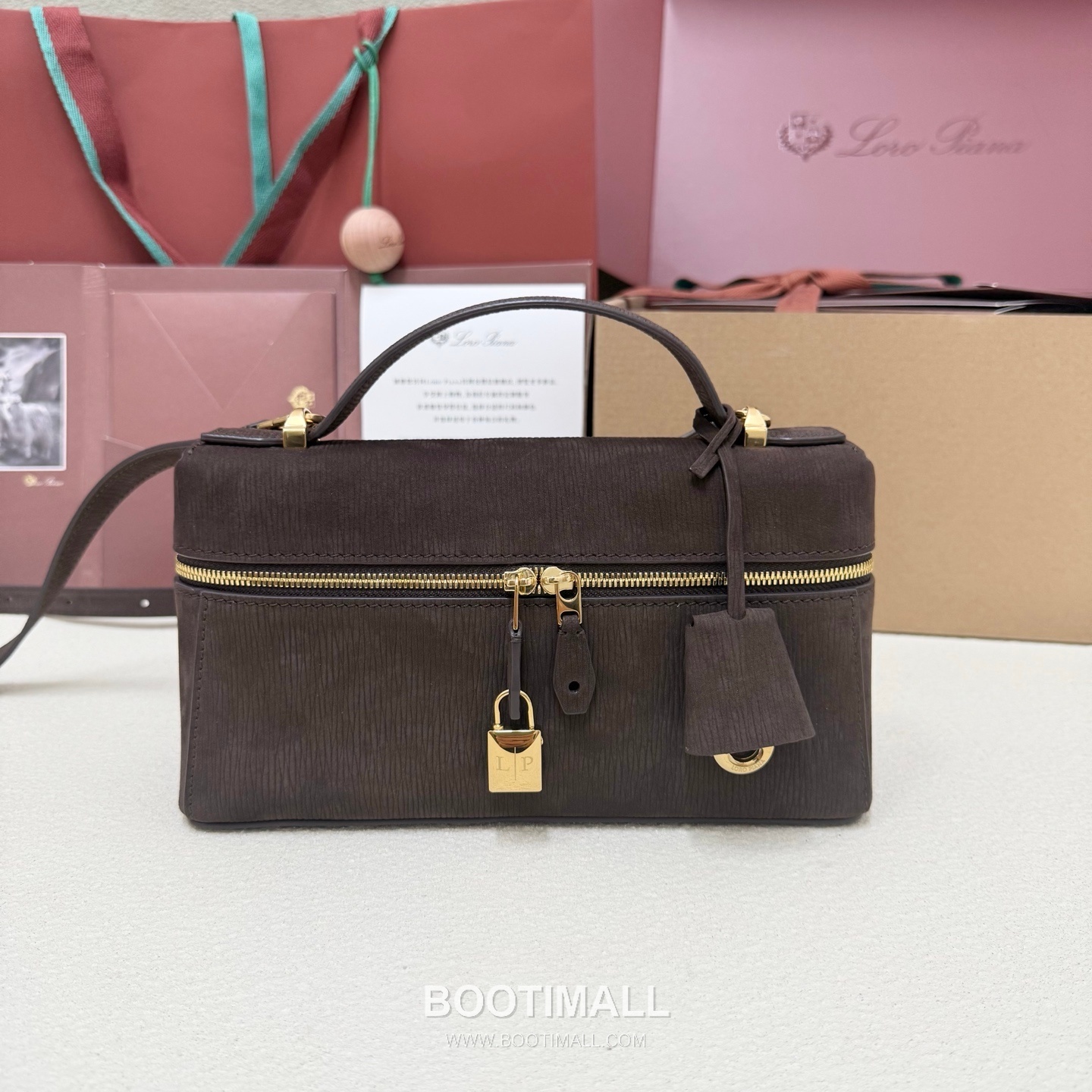 Loro Piana Extra Bag L23 Top Handle Bag FAQ2126 로로피아나 엑스트라 백 L23 토트백 스웨이드 카프스킨 23cm 1