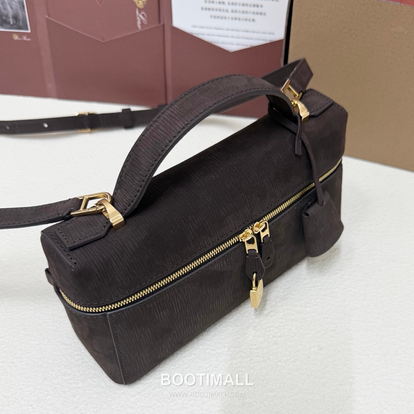 Loro Piana Extra Bag L23 Top Handle Bag FAQ2126 로로피아나 엑스트라 백 L23 토트백 스웨이드 카프스킨 23cm 4