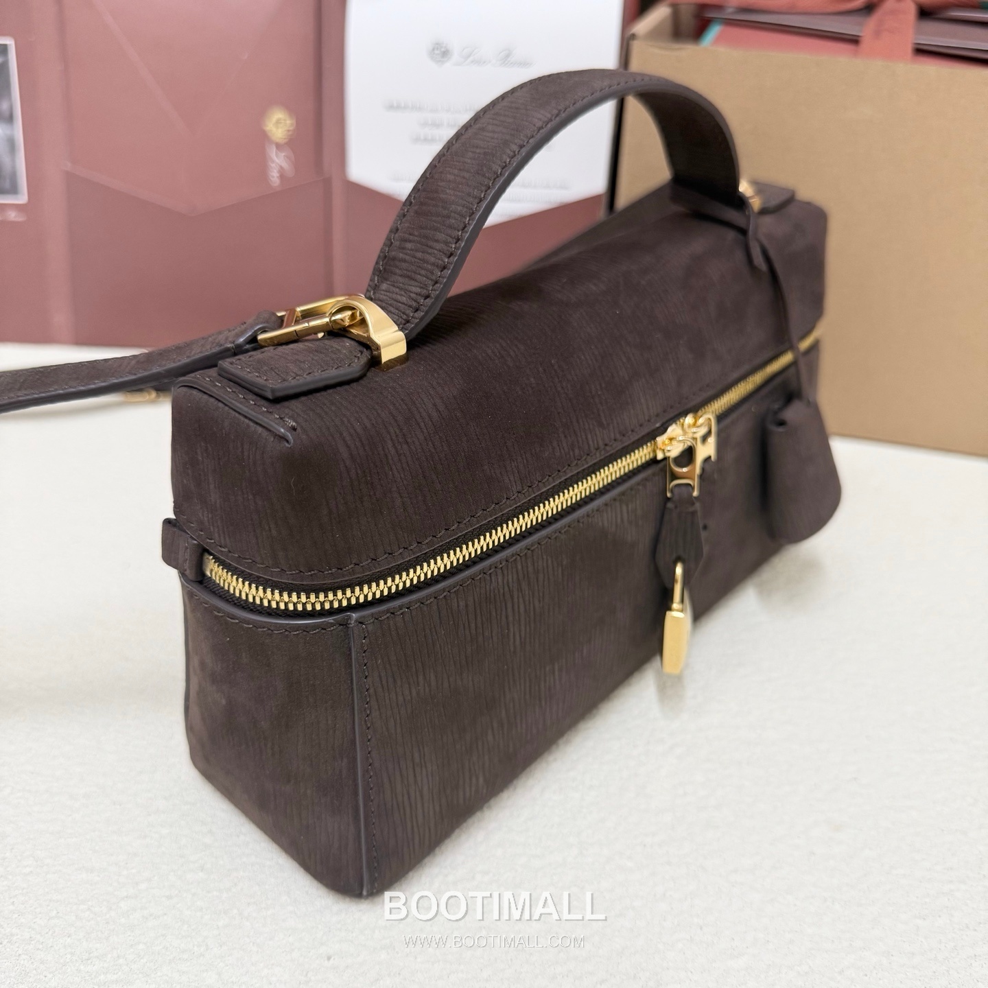 Loro Piana Extra Bag L23 Top Handle Bag FAQ2126 로로피아나 엑스트라 백 L23 토트백 스웨이드 카프스킨 23cm 5