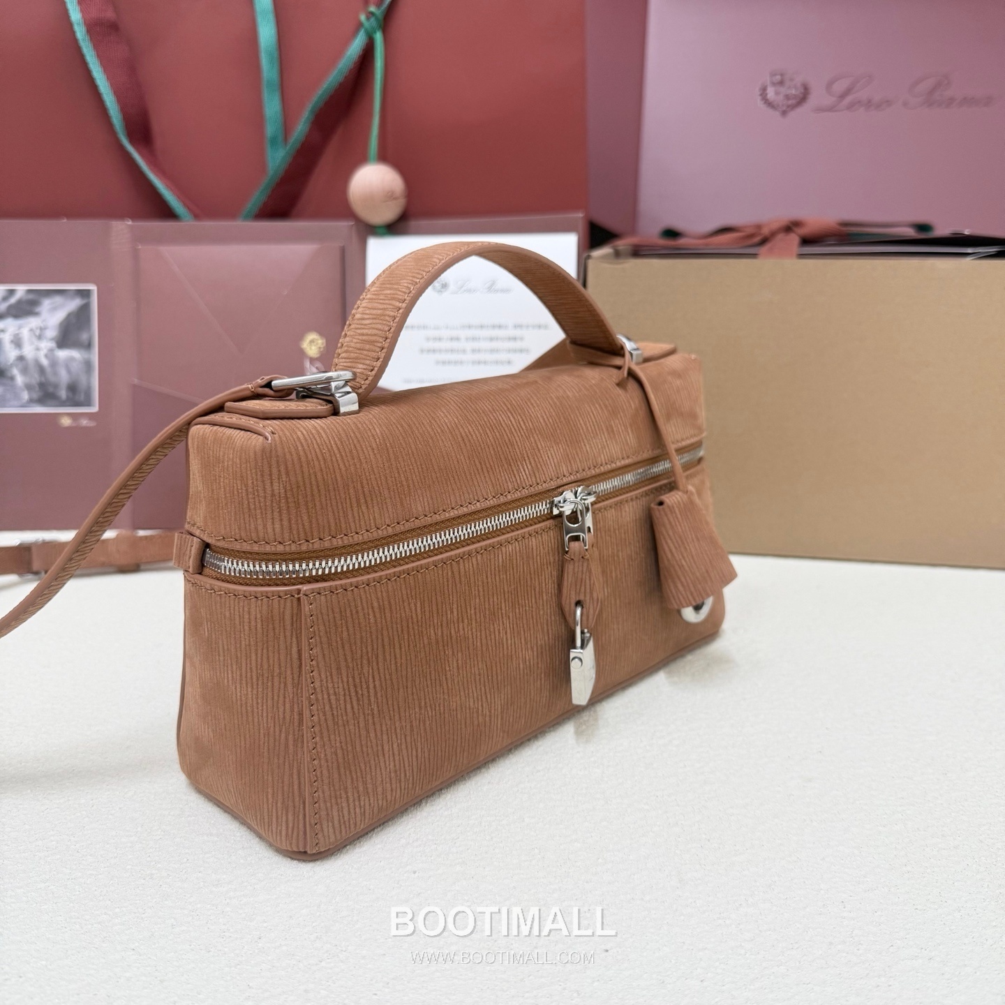 Loro Piana Extra Bag L23 Top Handle Bag FAQ2126 로로피아나 엑스트라 백 L23 토트백 스웨이드 카프스킨 23cm 2