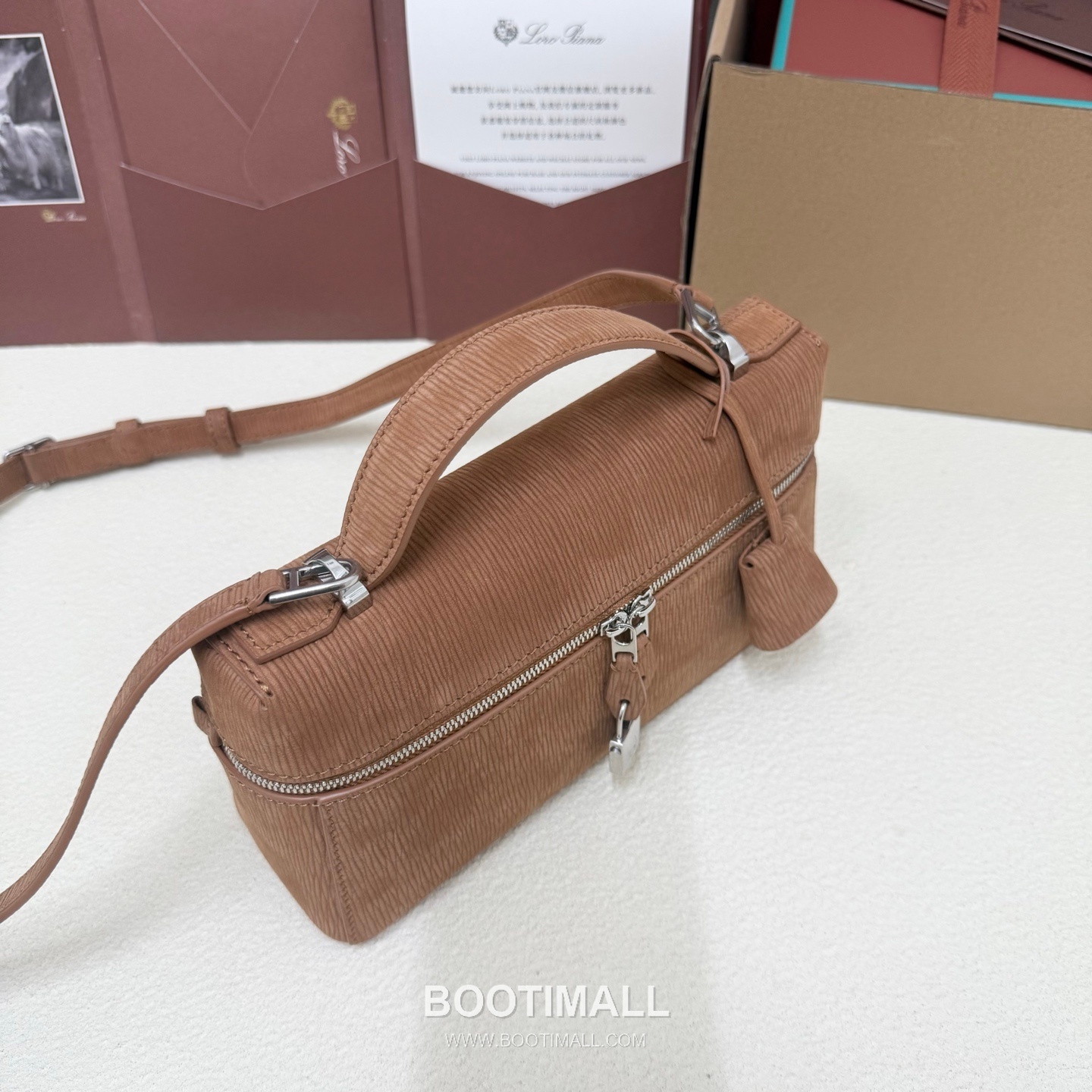 Loro Piana Extra Bag L23 Top Handle Bag FAQ2126 로로피아나 엑스트라 백 L23 토트백 스웨이드 카프스킨 23cm 4