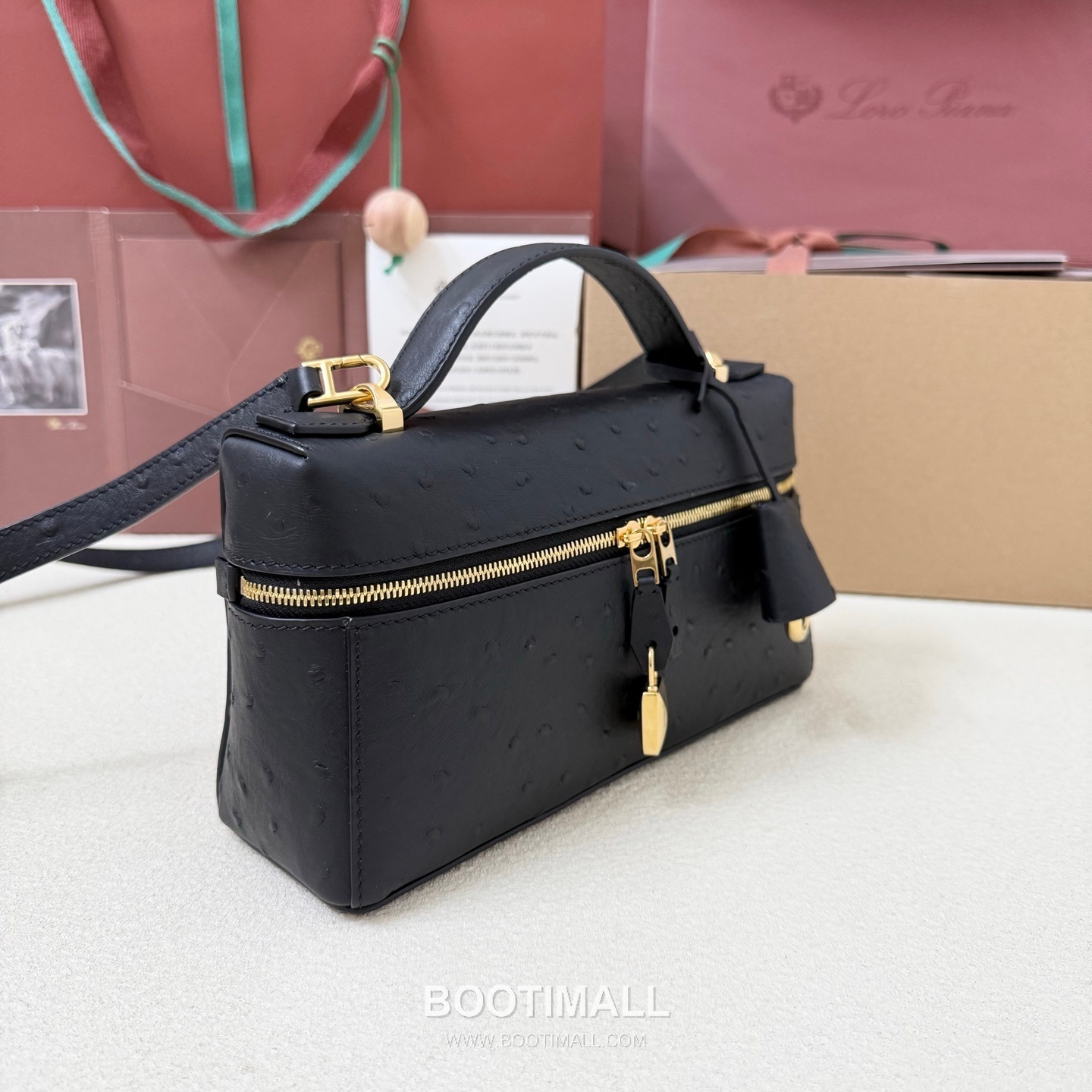 Loro Piana Extra Bag L23 Top Handle Bag FAQ2126 로로피아나 엑스트라 백 L23 토트백 오스트리치 엠보싱 카프스킨 23cm 2