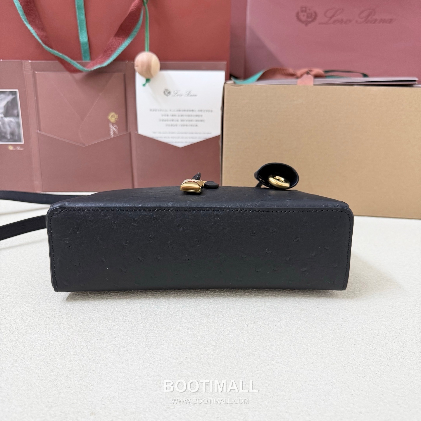 Loro Piana Extra Bag L23 Top Handle Bag FAQ2126 로로피아나 엑스트라 백 L23 토트백 오스트리치 엠보싱 카프스킨 23cm 3